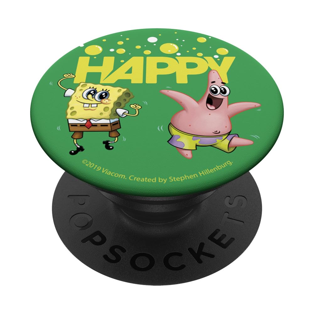 SpongeBob SquarePants Patrick Star Happy Dance PopSockets PopGrip - Swappable Phone Grip & Stand for iPhone, Samsung - Perfect for Fans, Daily Use & Gift Giving
