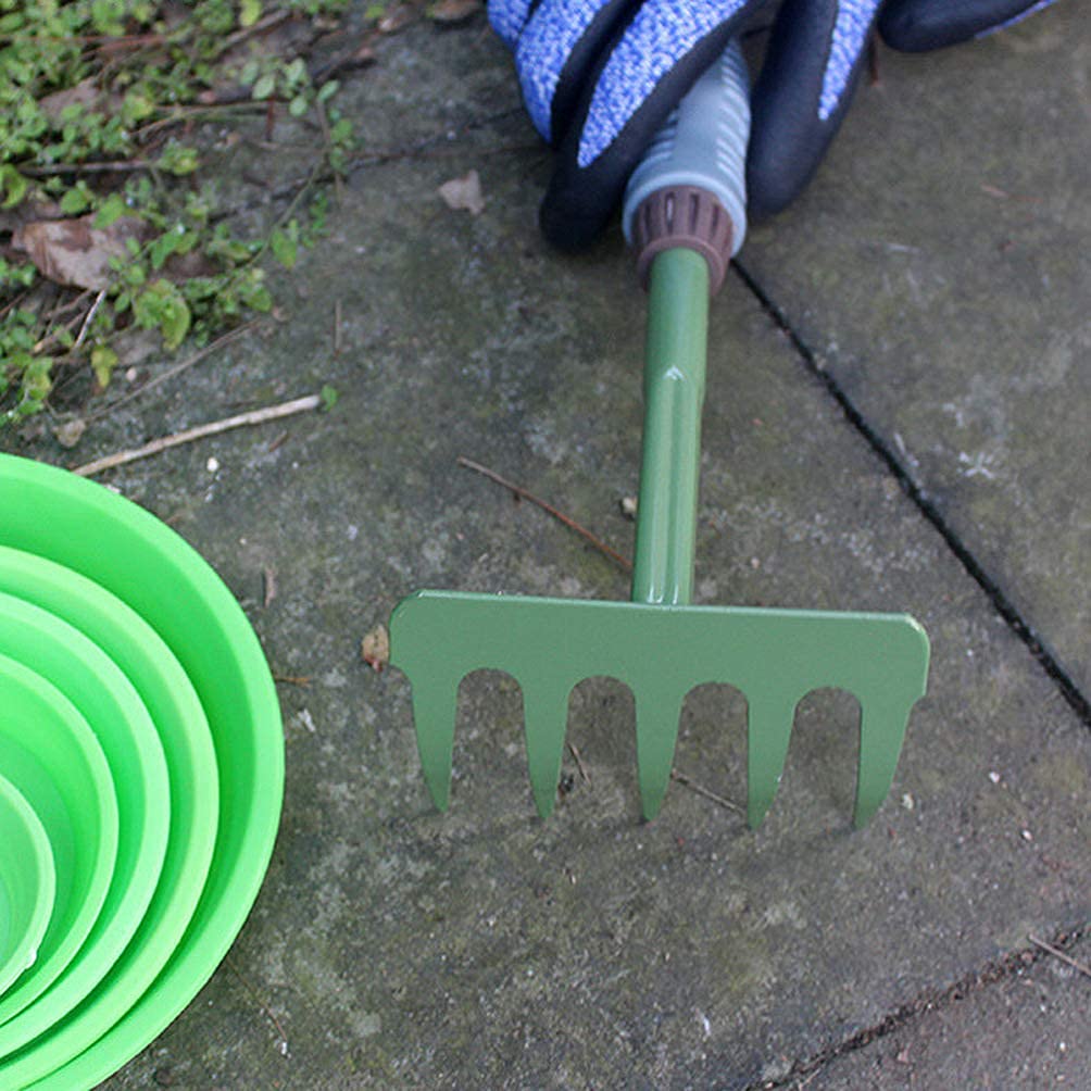 Iron Hand Rake - Small Garden Cultivator Tool for Weeding, Soil Aeration & Planting | Durable Metal Rake for Lawn, Balcony, Farm & Outdoor Gardening | Perfect for Flower Beds, Vegetable Patches & Yard Maintenance