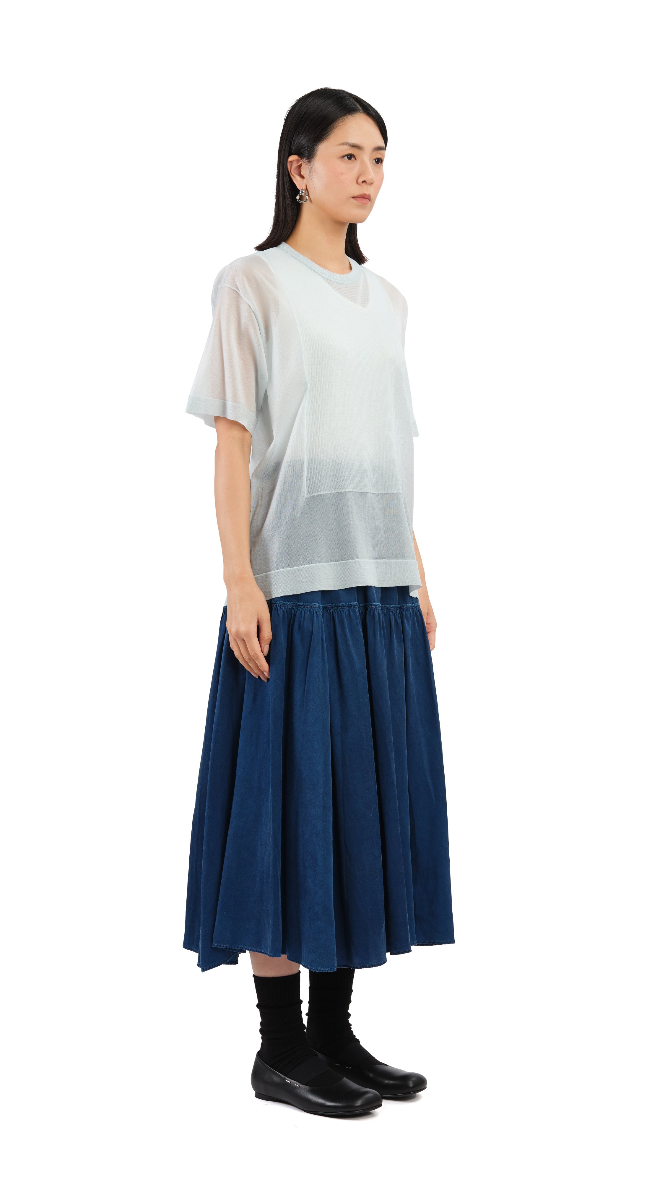 Breathable Sheer Knit Tee for Women - Soft Lightweight Summer T-Shirt - Perfect for Casual Outfits, Layering & Beach Wear