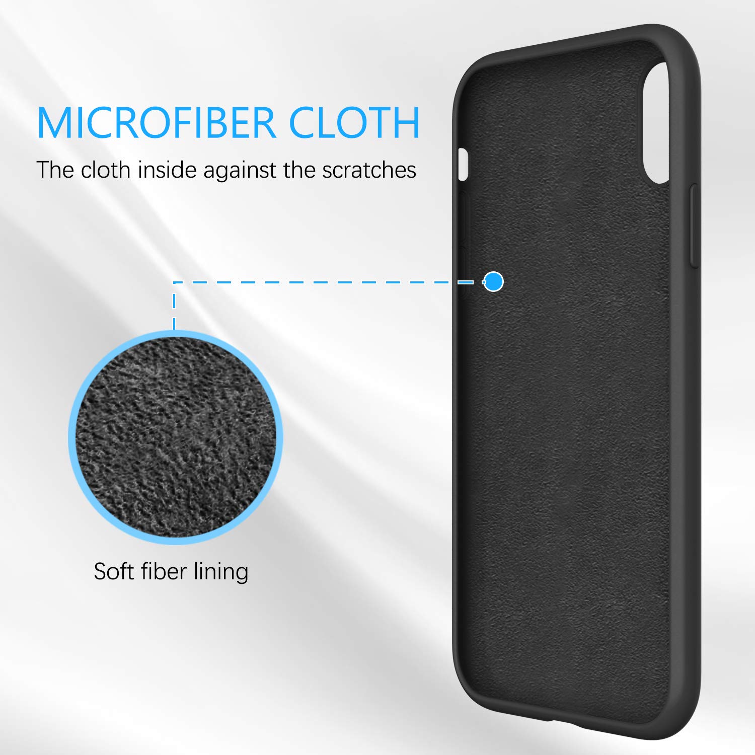 Premium Liquid Silicone iPhone XR Case - Ultra Slim Shockproof Cover with Soft Gel Rubber & Microfiber Lining | Anti-Scratch Protective Phone Case for iPhone XR 6.1-inch (Black) | Perfect for Everyday Use, Travel & Outdoor Activities