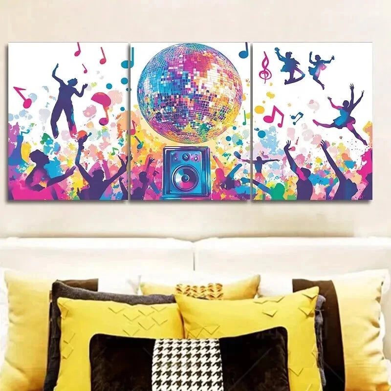 3-Piece Large Party Wall Art Set - Framed Canvas 50x70cm (20x28in) | High Quality Print | 100% Australian Made | Ready to Hang | Perfect for Living Room, Bedroom & Party Decor