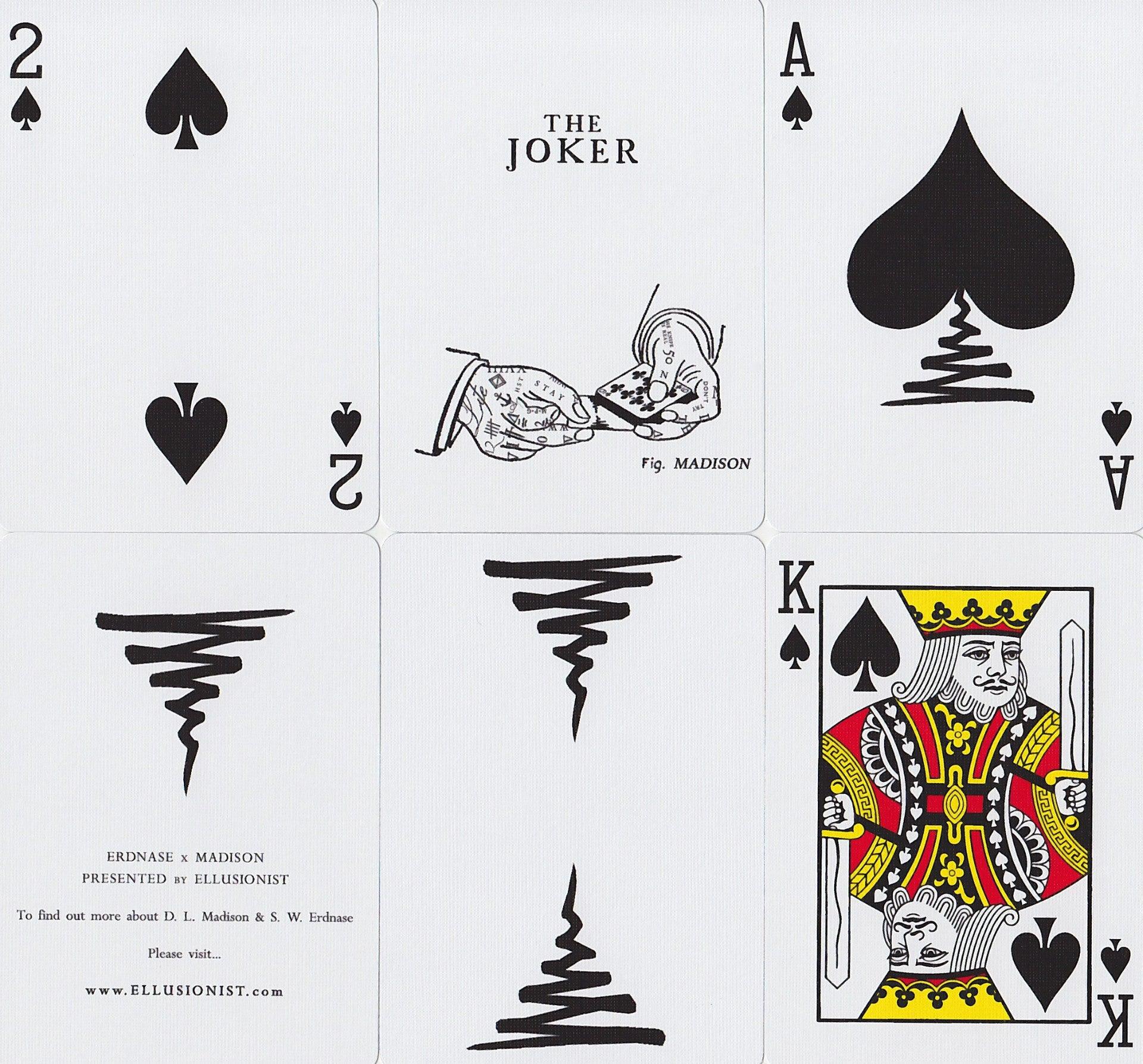 Erdnase x Madison Playing Cards - Premium Poker Cards for Magic Tricks, Cardistry & Casino Games - Perfect for Professional Magicians & Card Enthusiasts