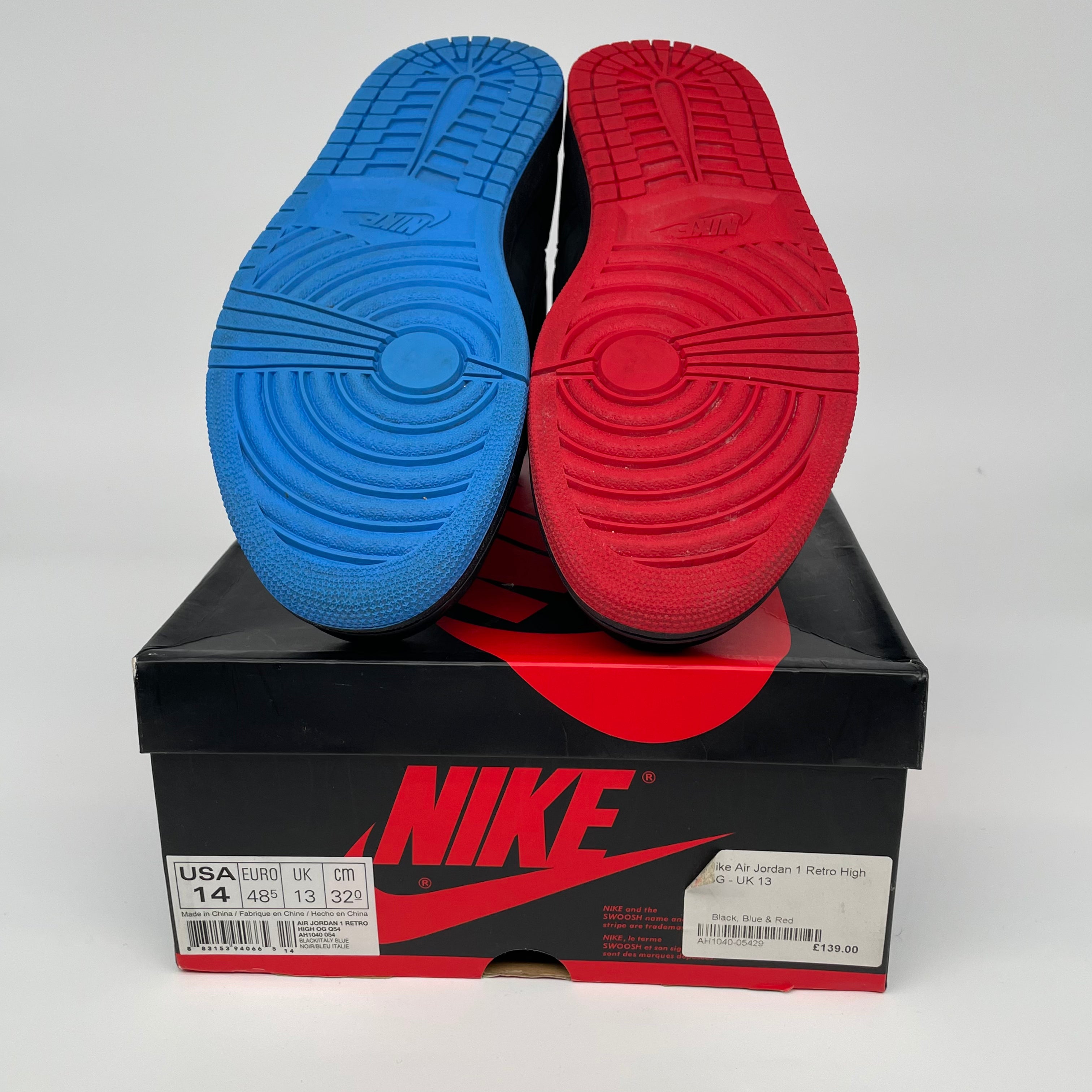 AIR JORDAN 1 QUAI 54 Basketball Shoes Men's Size 14 AH1040-054 - Retro High Tops for Streetwear & Court Performance