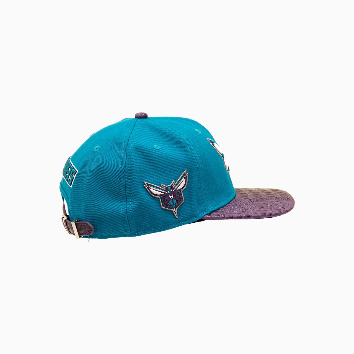 Charlotte Hornets NBA Official Leather Visor Snapback Hat - Adjustable Basketball Cap for Men & Women - Perfect for Games, Streetwear & Fan Collections