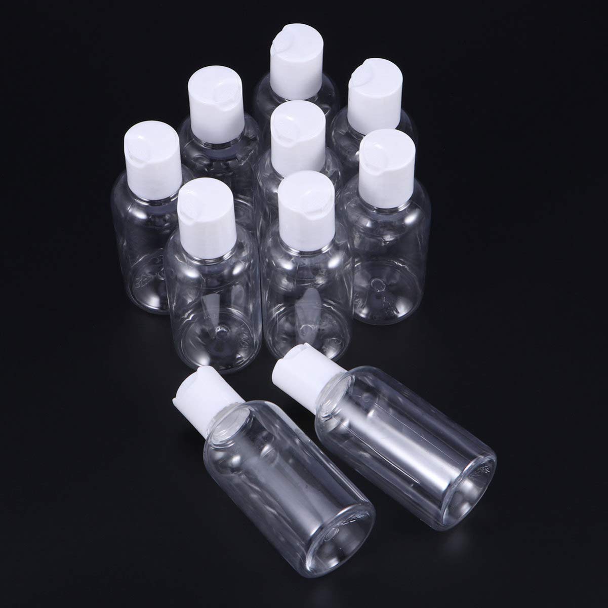 24pcs Minkissy Travel Bottles Set - Refillable Empty Lotion & Toiletry Containers for Makeup, Soap Dispenser, Sample Bottles (White, Travel Size with Qianqiu Cover) - Perfect for Air Travel, Gym, Camping & Hotel Toiletries