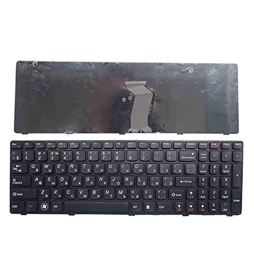 Original Lenovo G580 Z580A G585 Z585 G590 Z580 MP-10A33SU-686CW Russian Keyboard Replacement with Frame - Compatible Laptop Keyboard for Typing, Coding & Office Work