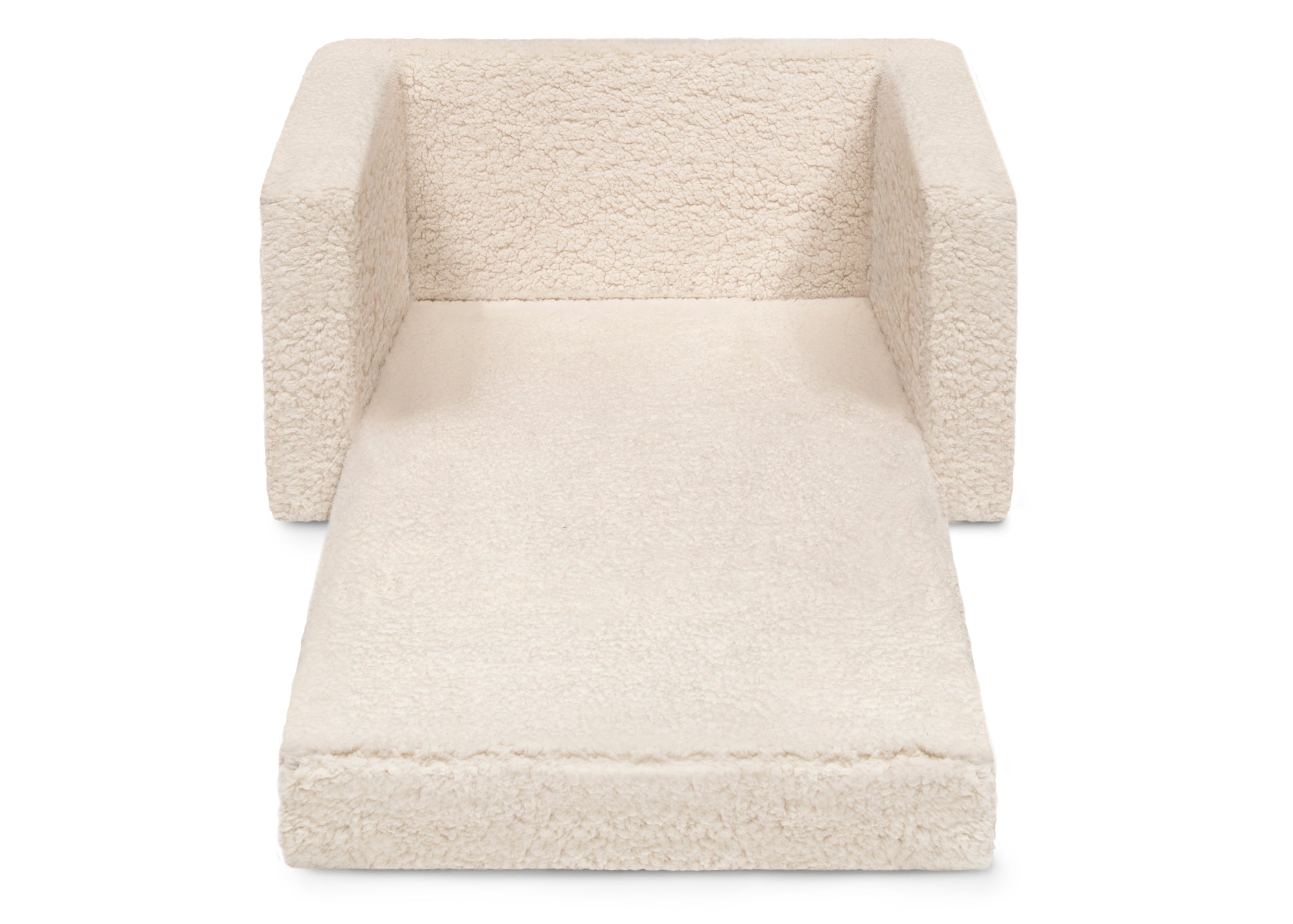 Personalized Cozee Flip Out Sherpa 2-in-1 Convertible Chair to Lounger for Kids - Soft Plush Kids Furniture for Bedroom, Playroom & Reading Nook