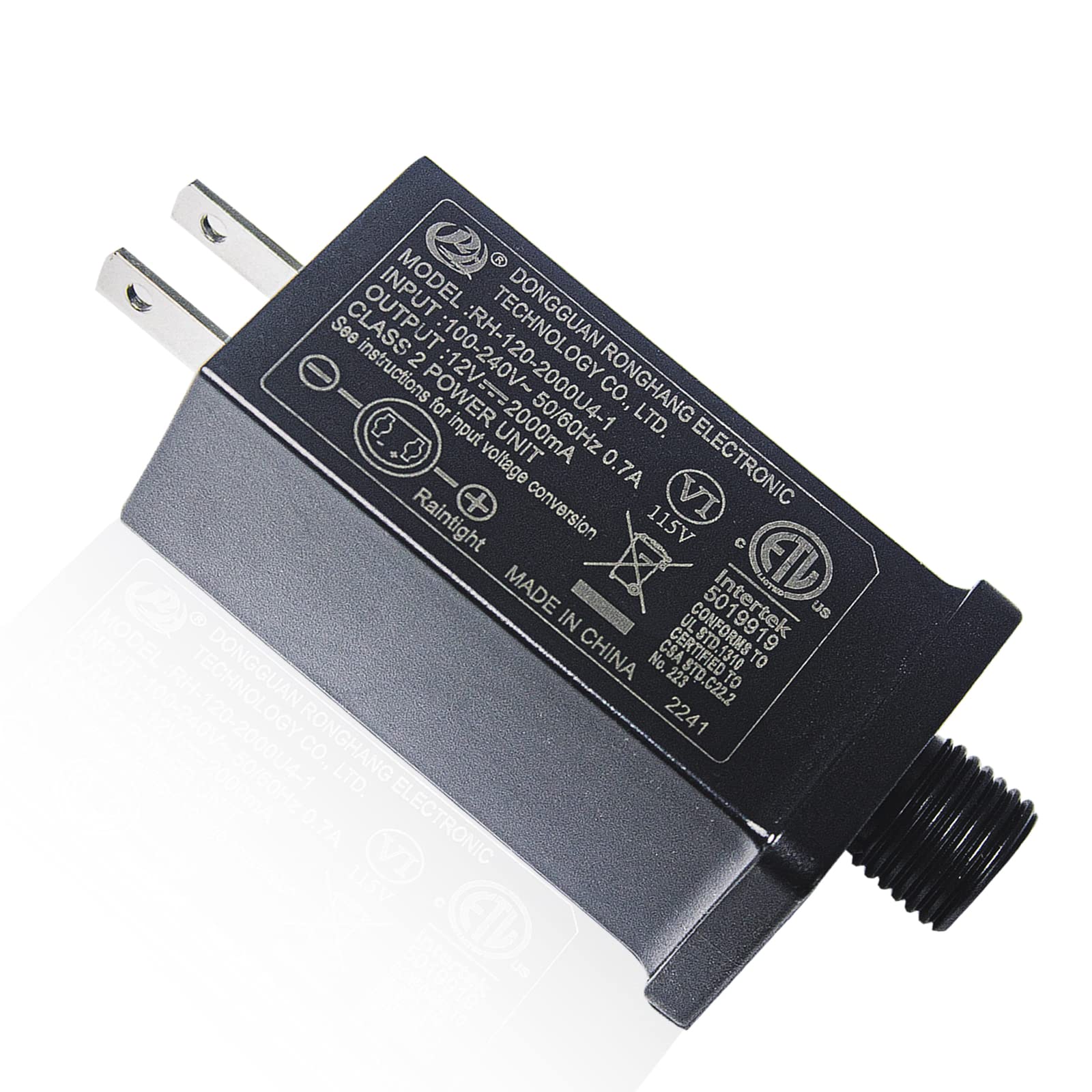 12V 2A LED Power Adapter - Replacement Power Supply for Christmas String Lights, Fountain Lights, Inflatable Decorations - Waterproof Outdoor Transformer for Holiday Yard Decor (R12V2A 1PC) - Perfect for Halloween, Christmas & Party Lighting Displays