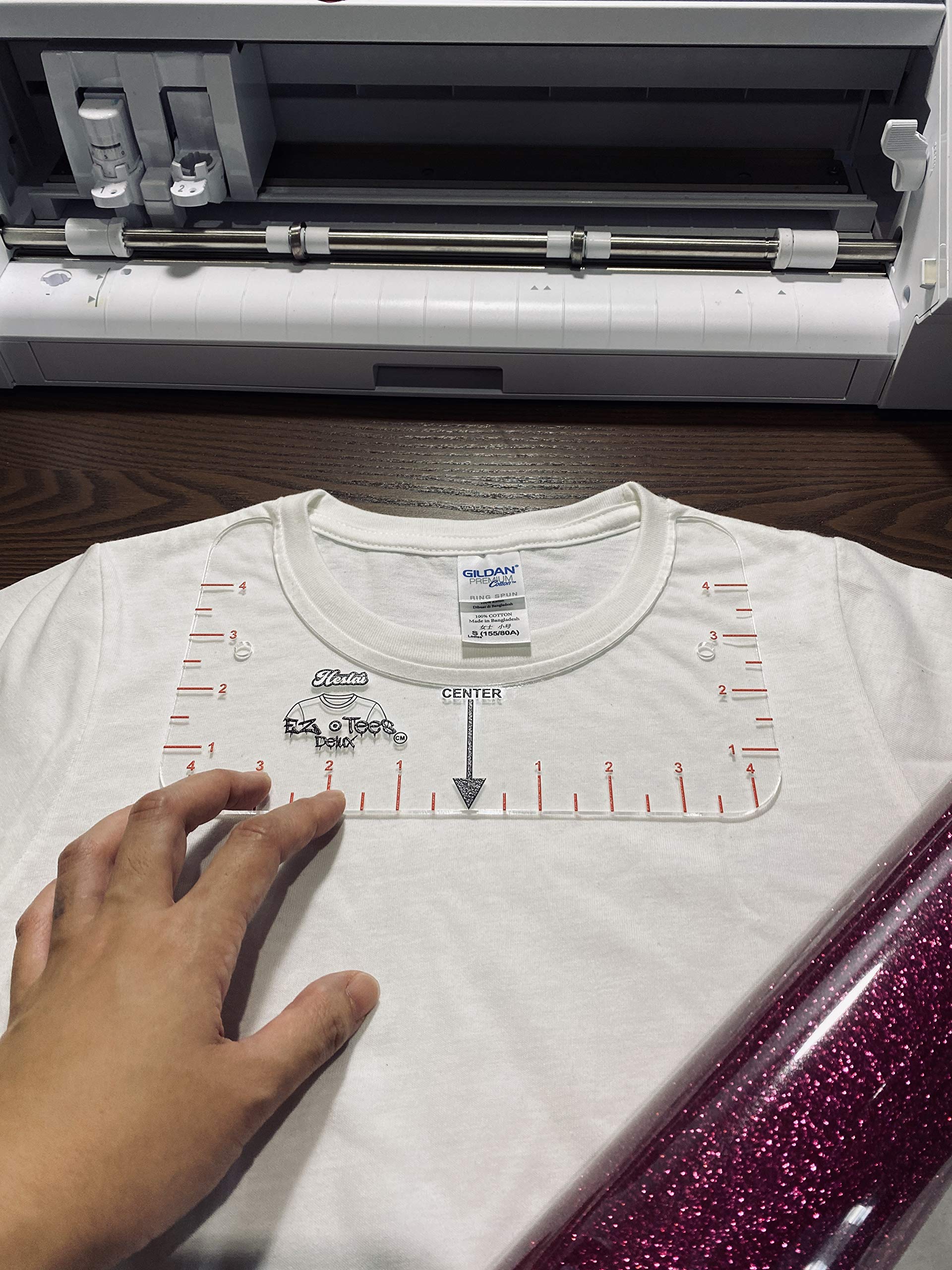EZ Tees Deluxe Mini T-Shirt Ruler - Professional Graphics Alignment Tool for Heat Transfer Vinyl & Iron-On Designs | Perfect for DIY T-Shirt Printing, Craft Projects & Screen Printing Setup
