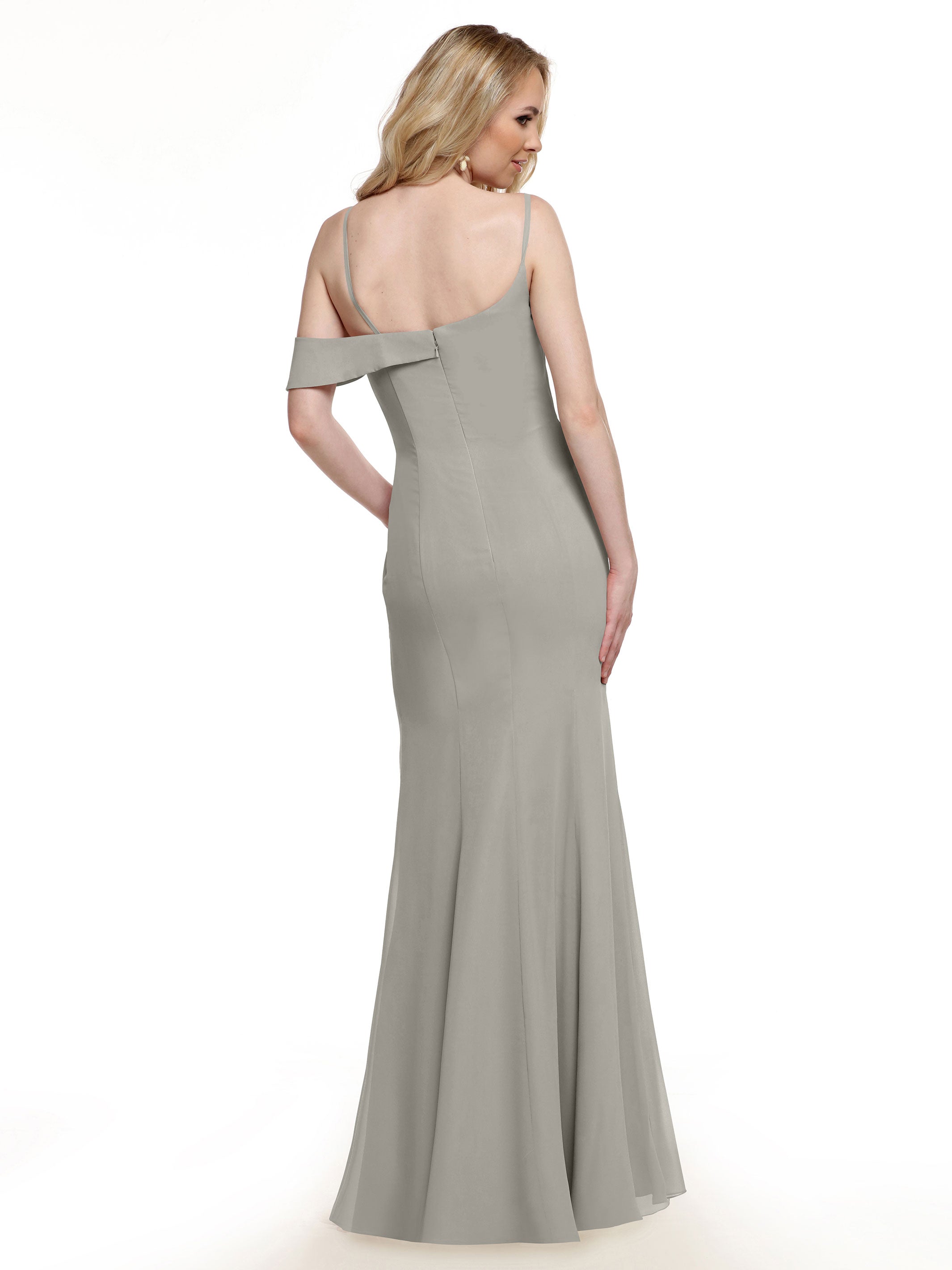 Elegant One Shoulder Chiffon Bridesmaid Dress 80153 - Fit & Flare Style for Weddings, Prom, Formal Events - Plus Size Available
