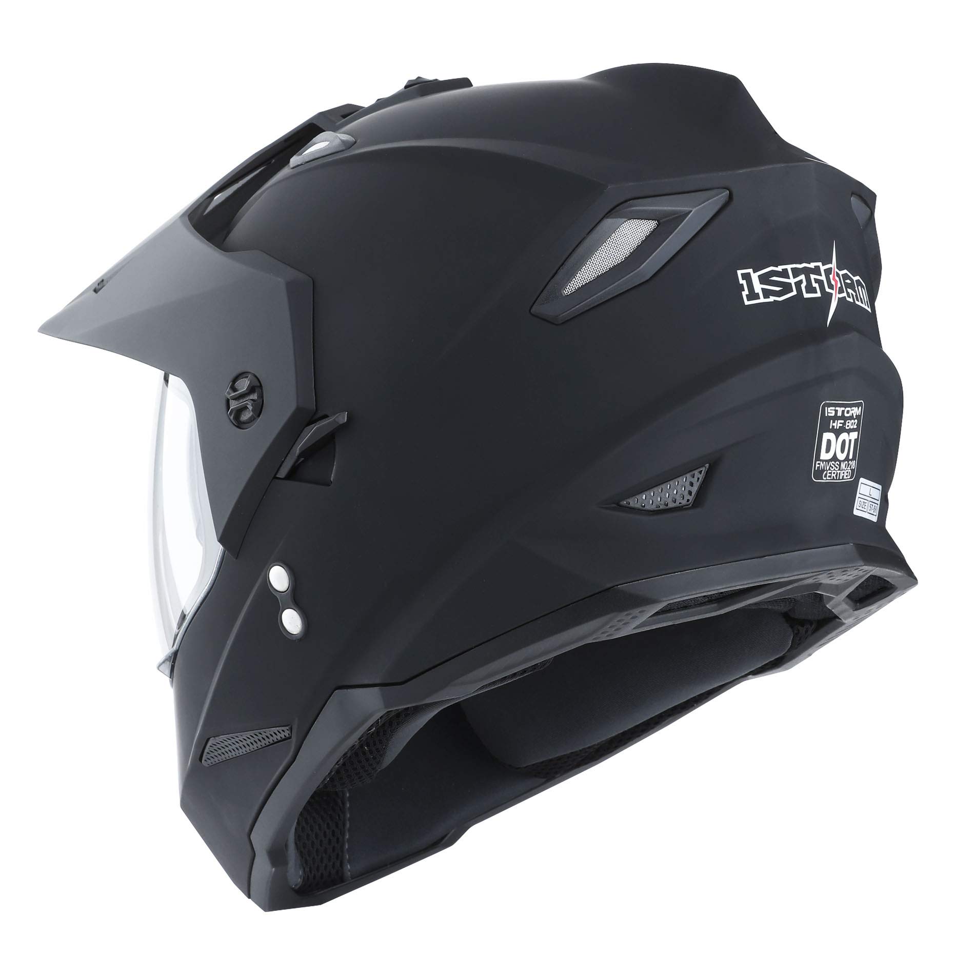 1Storm HF802 Dual Sport Motorcycle Helmet - Full Face Off-Road Motocross Helmet with Dual Visor for Men & Women - Ideal for Dirt Biking, ATV Riding, and Adventure Motorcycling