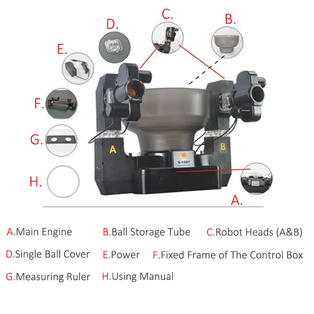 Automatic Table Tennis Robot Trainer - Ping Pong Ball Machine for Professional Practice & Home Training | Perfect for Indoor Sports, Backyard Games & Table Tennis Clubs