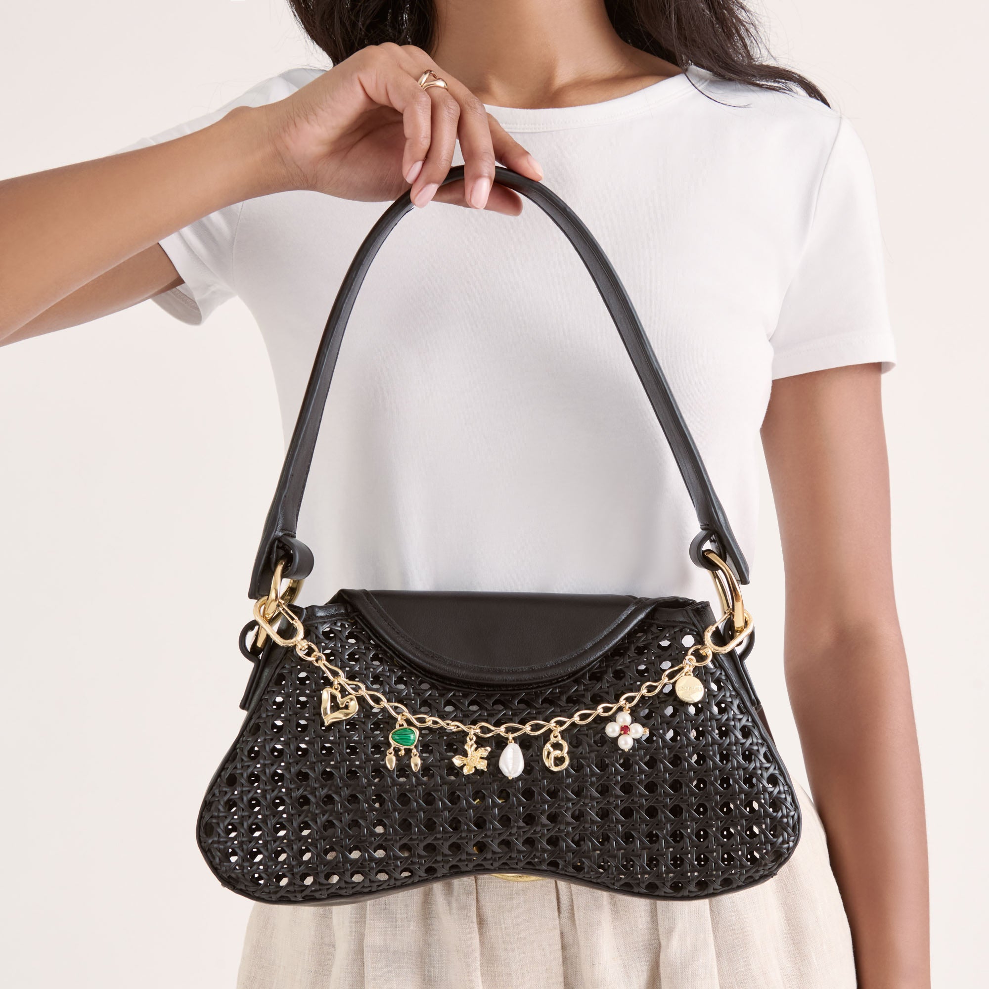 Elegant Gold Pearl Chain Bag Charm - Stylish Accessory for Handbags, Purses & Backpacks | Perfect Gift for Women & Fashion Lovers
