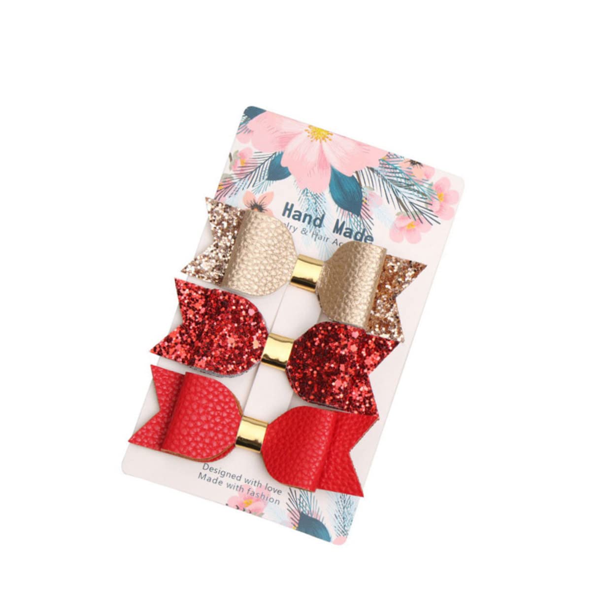 Minkissy 3pcs Gold Hair Clips for Baby Girls - Bow Barrettes & Crown Hairpins for Parties & Daily Wear