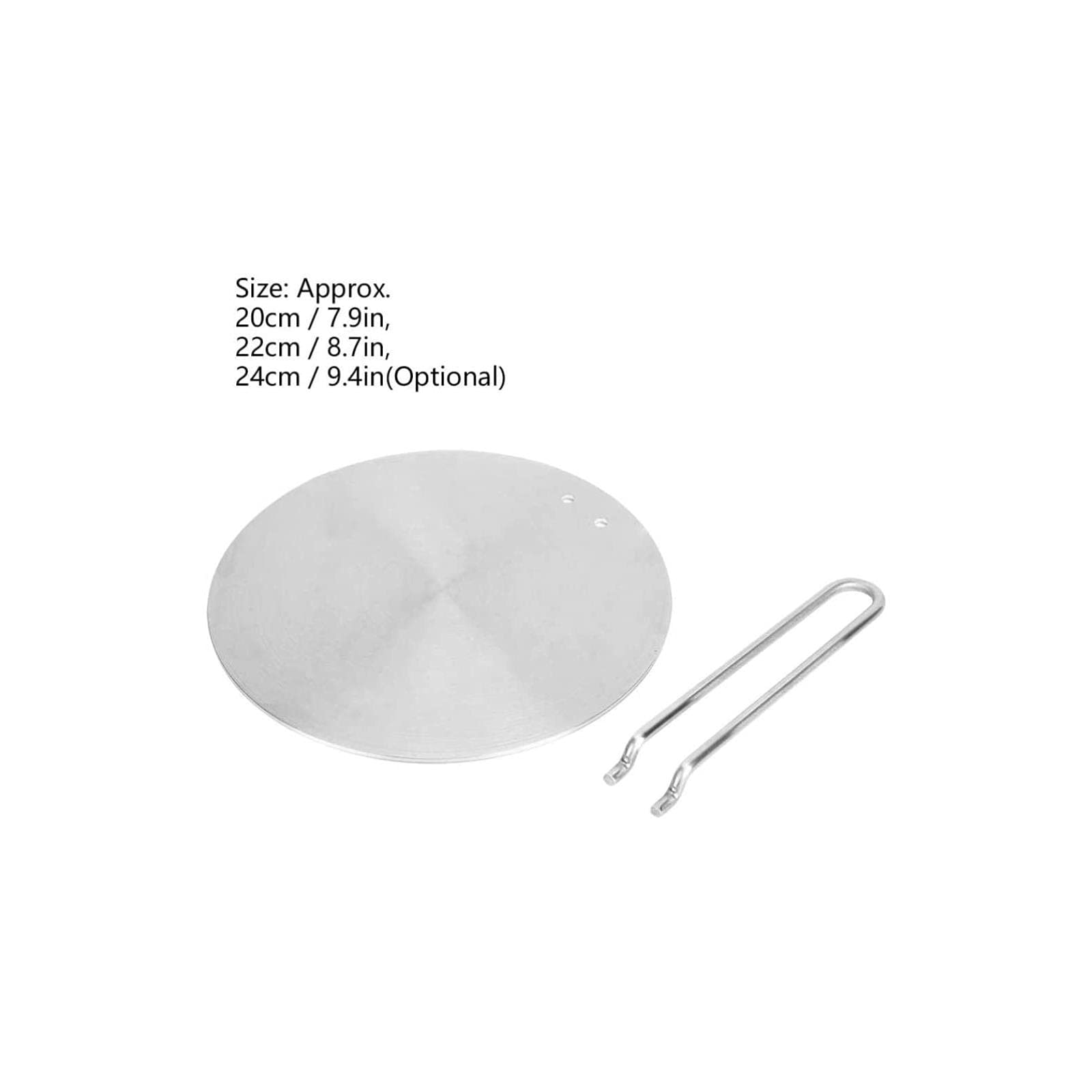 Stainless Steel Heat Diffuser Plate for Induction, Gas & Electric Cooktops - 24cm Induction Adapter for Safe & Even Cooking - Perfect for Simmering, Melting & Low-Heat Cooking