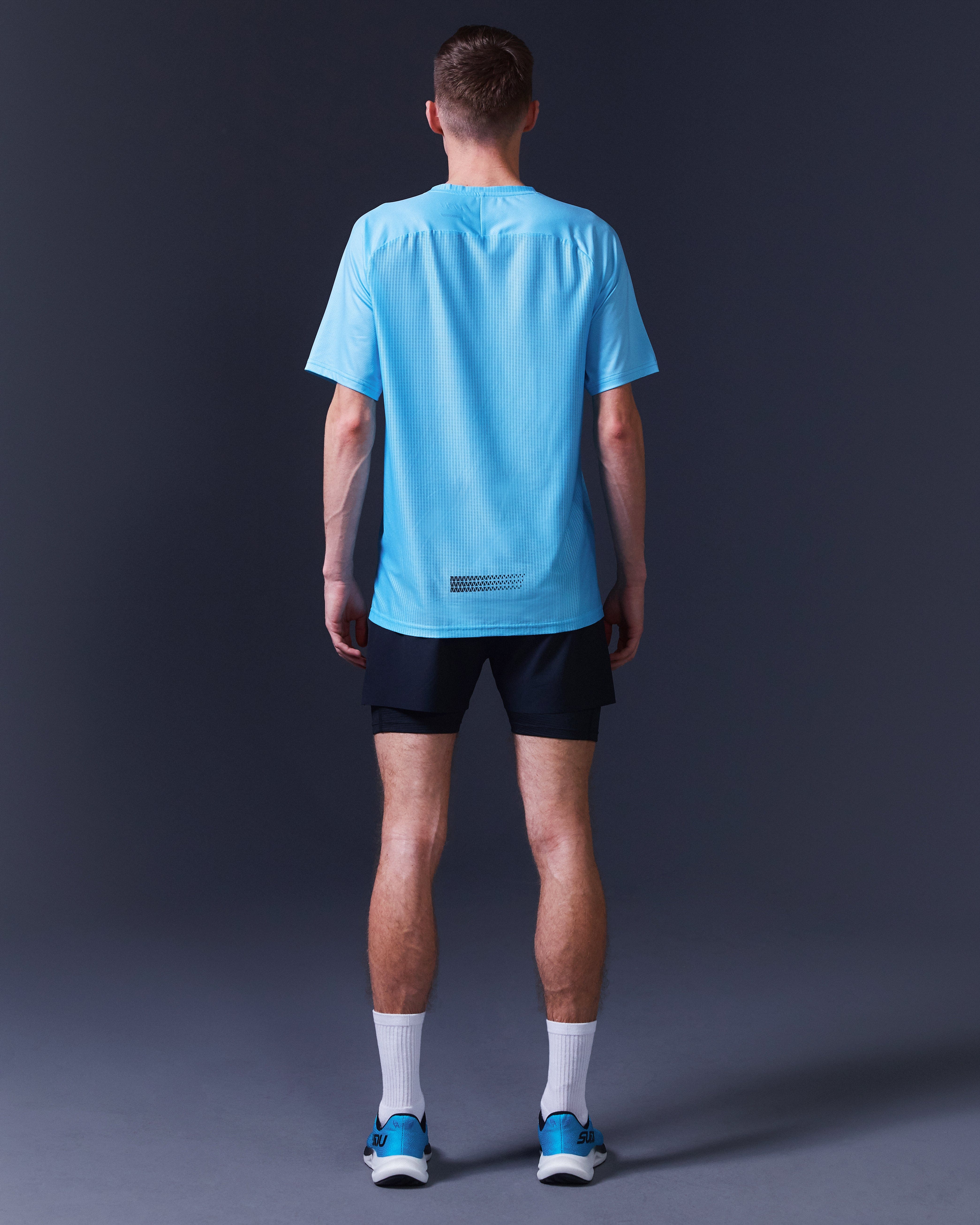 SRT SS 01 Men's Light Blue & Black Short Sleeve T-Shirt - Comfortable Casual Tee for Summer, Gym, and Everyday Wear