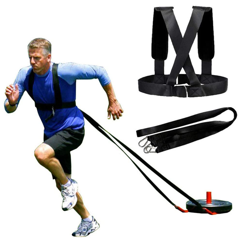 DZOZO Sled Harness Belt - Workout Harness with Pull Strap for Strength Training & Resistance Exercises - Speed Trainer Vest for Fitness & Sports Equipment - Perfect for Gym, CrossFit, and Outdoor Training