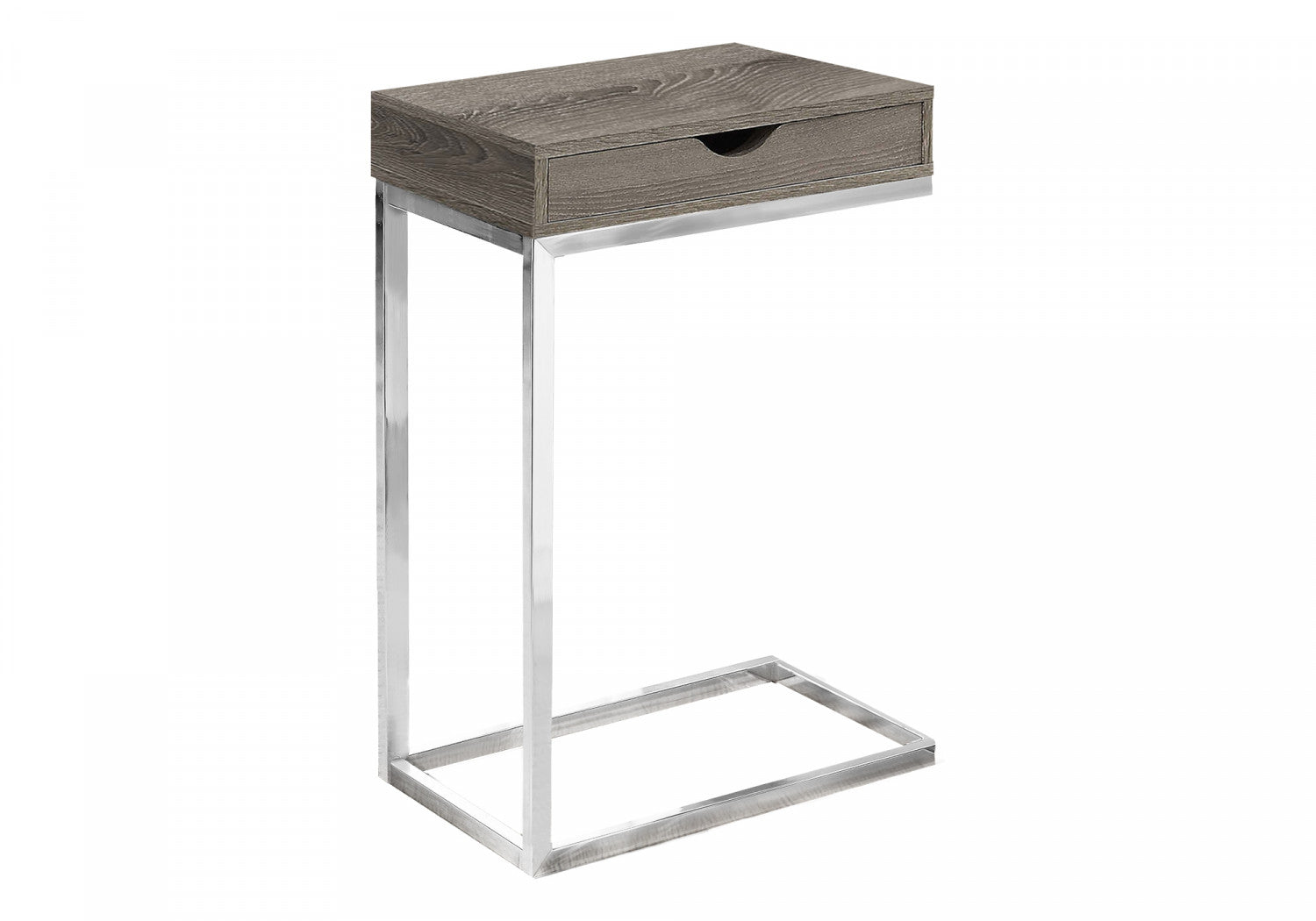 Auron Side Table - Modern Taupe End Table for Living Room, Bedroom, or Office - Small Accent Table with Sturdy Metal Frame & Wooden Top