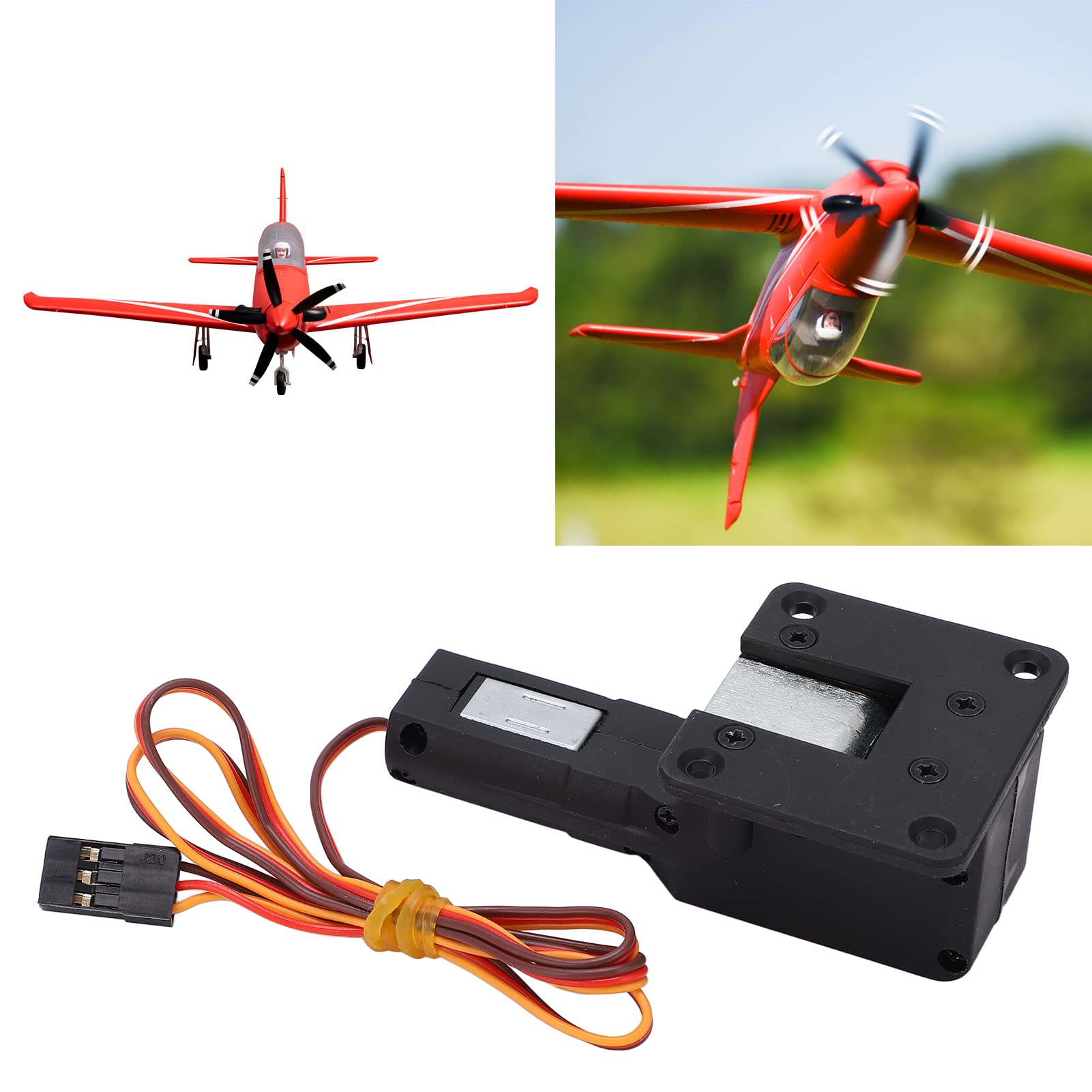 Retractable RC Landing Gear, Electric Retractable Landing Gear with Screws for 1.2M Fixed Wing RC Airplane - Perfect for DIY RC Plane Upgrades & Smooth Takeoffs/Landings