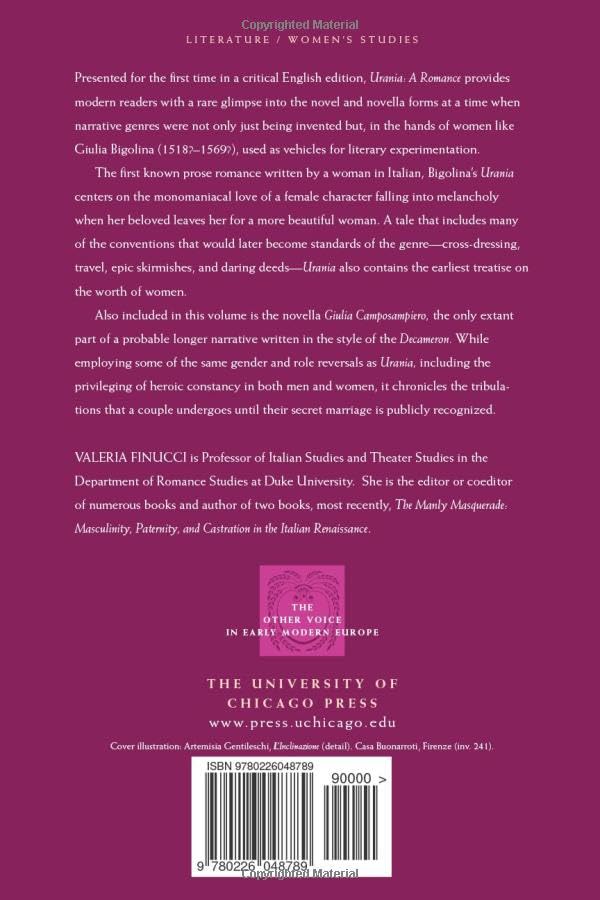 Urania: A Romance Novel - The Other Voice in Early Modern Europe | Historical Fiction for Literature Lovers & Book Clubs