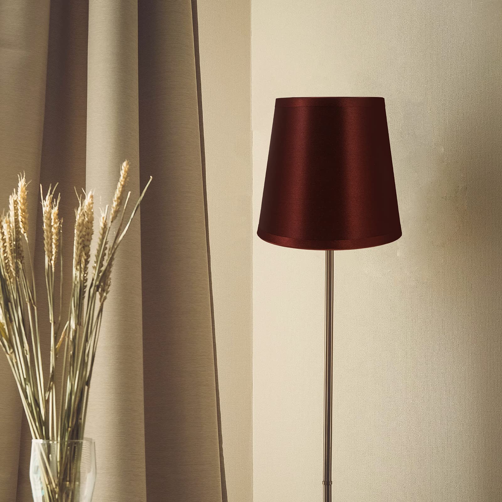 E14 Fabric Lampshade - Small Coffee Light Shade, Retro Wall & Floor Lamp Cover, Cloth Art Lamp Shade for PC, Fashion Office Chandelier, Perfect for Home Decor and Cozy Workspaces