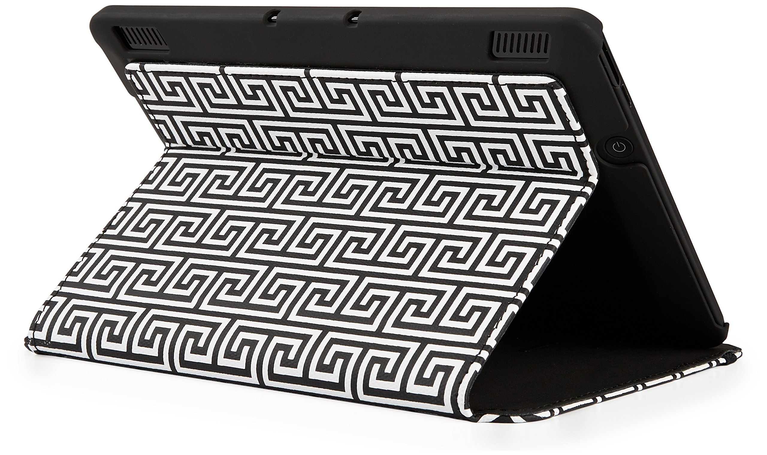 Jonathan Adler Greek Key Kindle Fire HDX 7 Case - Black Luxury Cover for Kindle Fire HDX 7