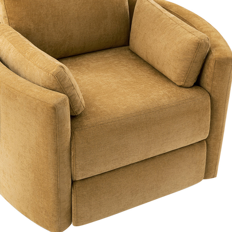 Monica Swivel Rocker Power Recliner Chair with Adjustable Headrest & Lumbar Support - Optional Removable Pillows - Perfect for Living Room, Home Theater & Relaxation