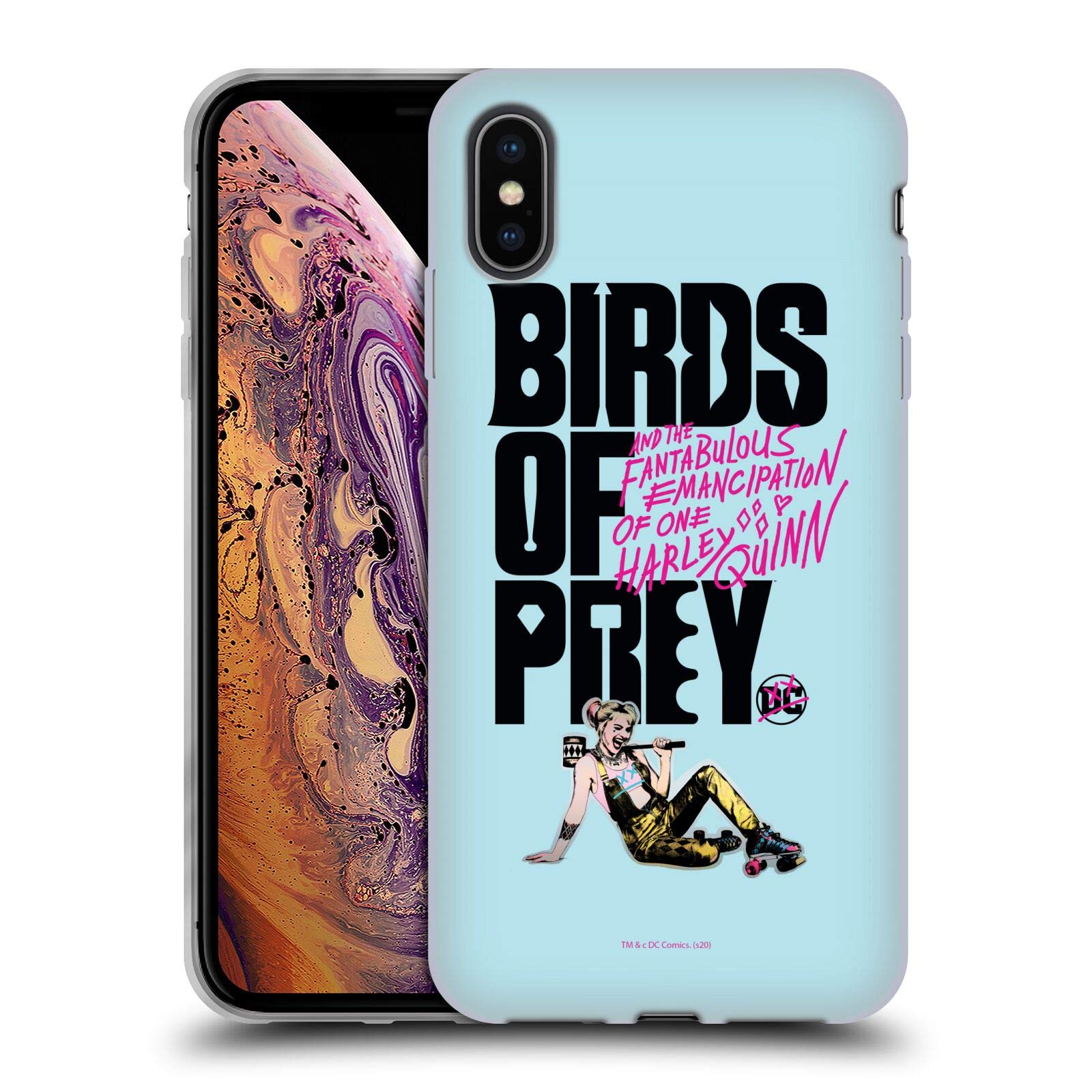 Birds of Prey Harley Quinn iPhone Xs Max Case - DC Comics Officially Licensed Soft Gel Phone Cover for Women Girls, Perfect Gift for Fans & Daily Protection