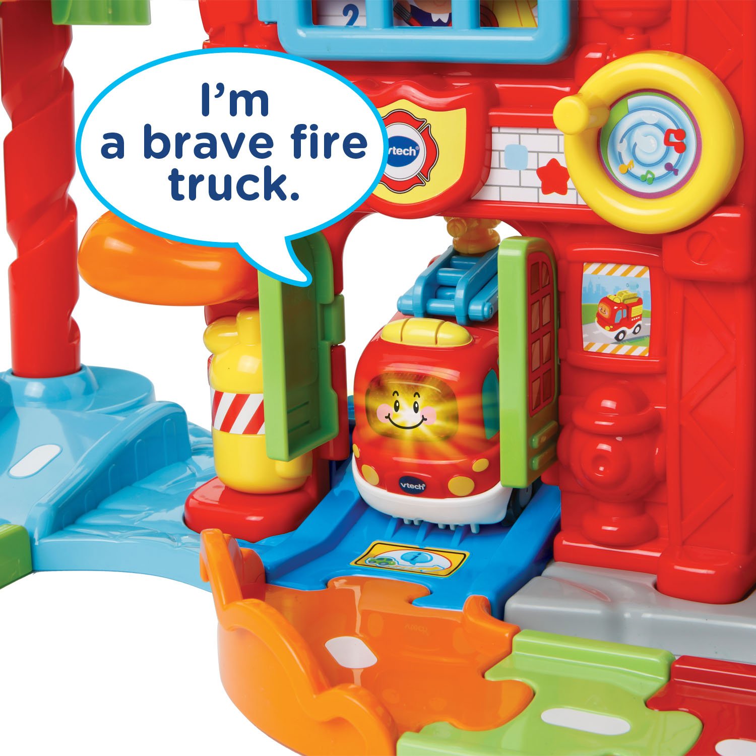 VTech Go! Go! Smart Wheels Save The Day Fire Station Playset - Interactive Learning Toy for Toddlers & Kids Ages 1-5 Years - Educational Fire Truck Toy with Lights & Sounds - Perfect for Pretend Play & Early Childhood Development