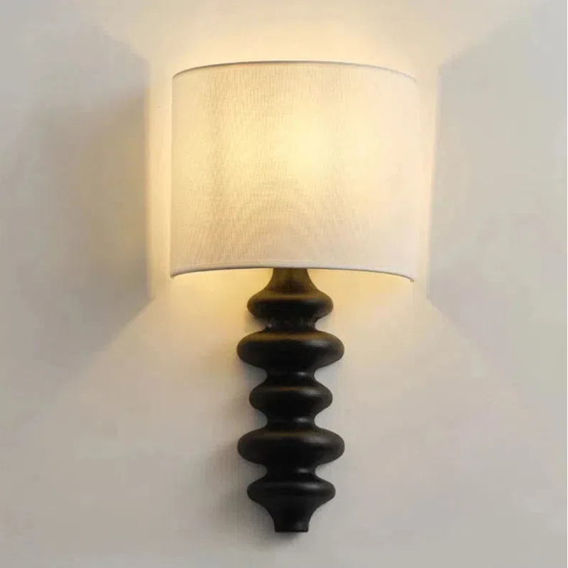 Modern Wood Spiral Wall Lamp - Handcrafted Nordic Style LED Sconce Light for Bedroom, Living Room & Hallway Decor - Energy Efficient Ambient Lighting