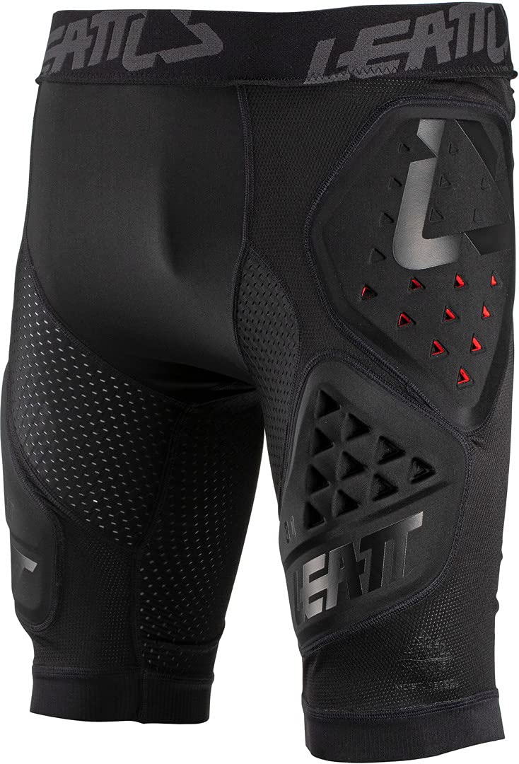 Leatt Impact Shorts 3DF 3.0 for Adults - Protective Bike Shorts for Mountain Biking & Motocross - Black (Large) - Durable Padding for Extreme Sports Safety