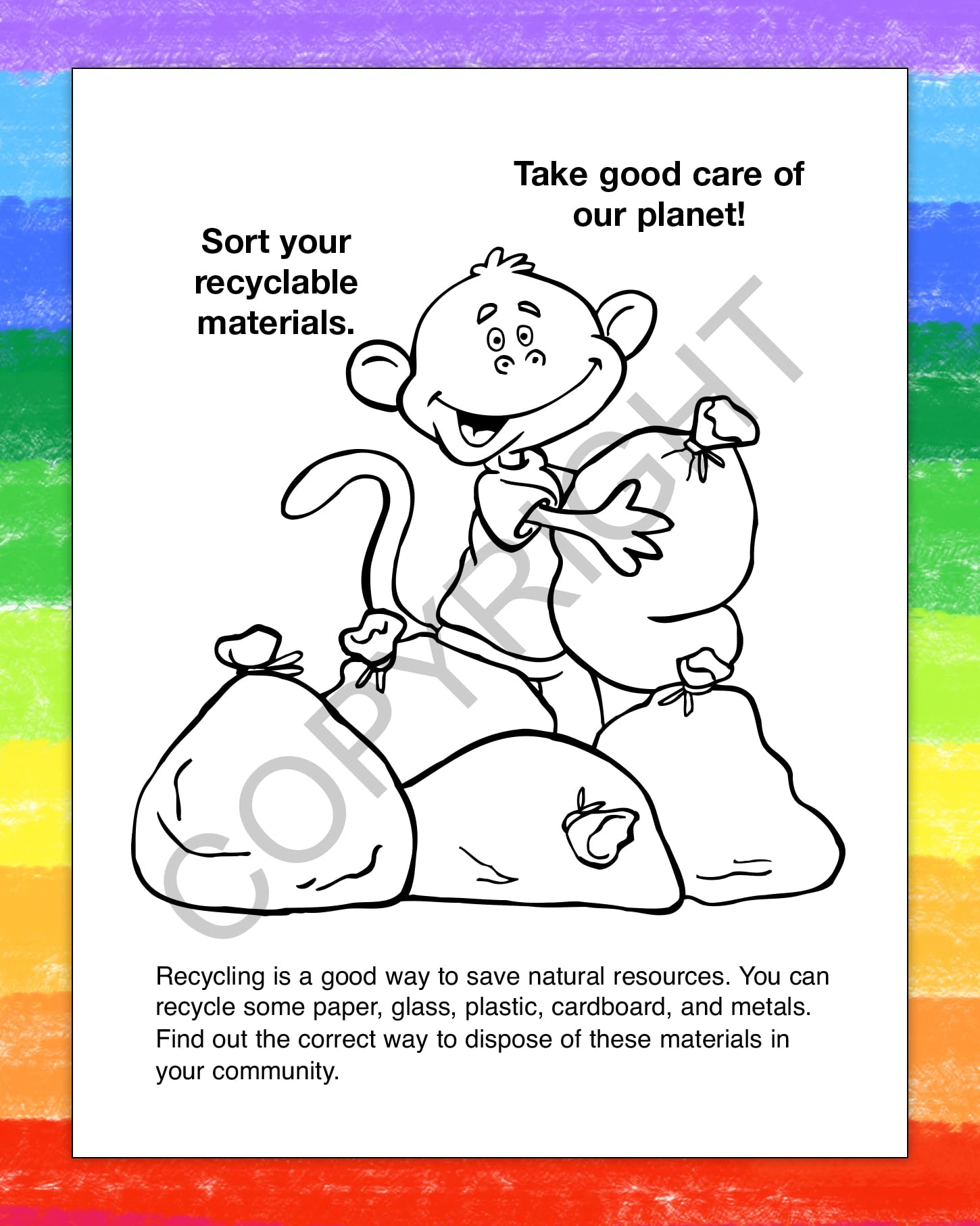 ZOCO 250-Pack Custom Coloring Books for Kids - Bulk Earth Day Supplies, Conservation & Recycling Educational Activities - No Crayons Included | Perfect for Classroom, Party Favors & Environmental Awareness Events