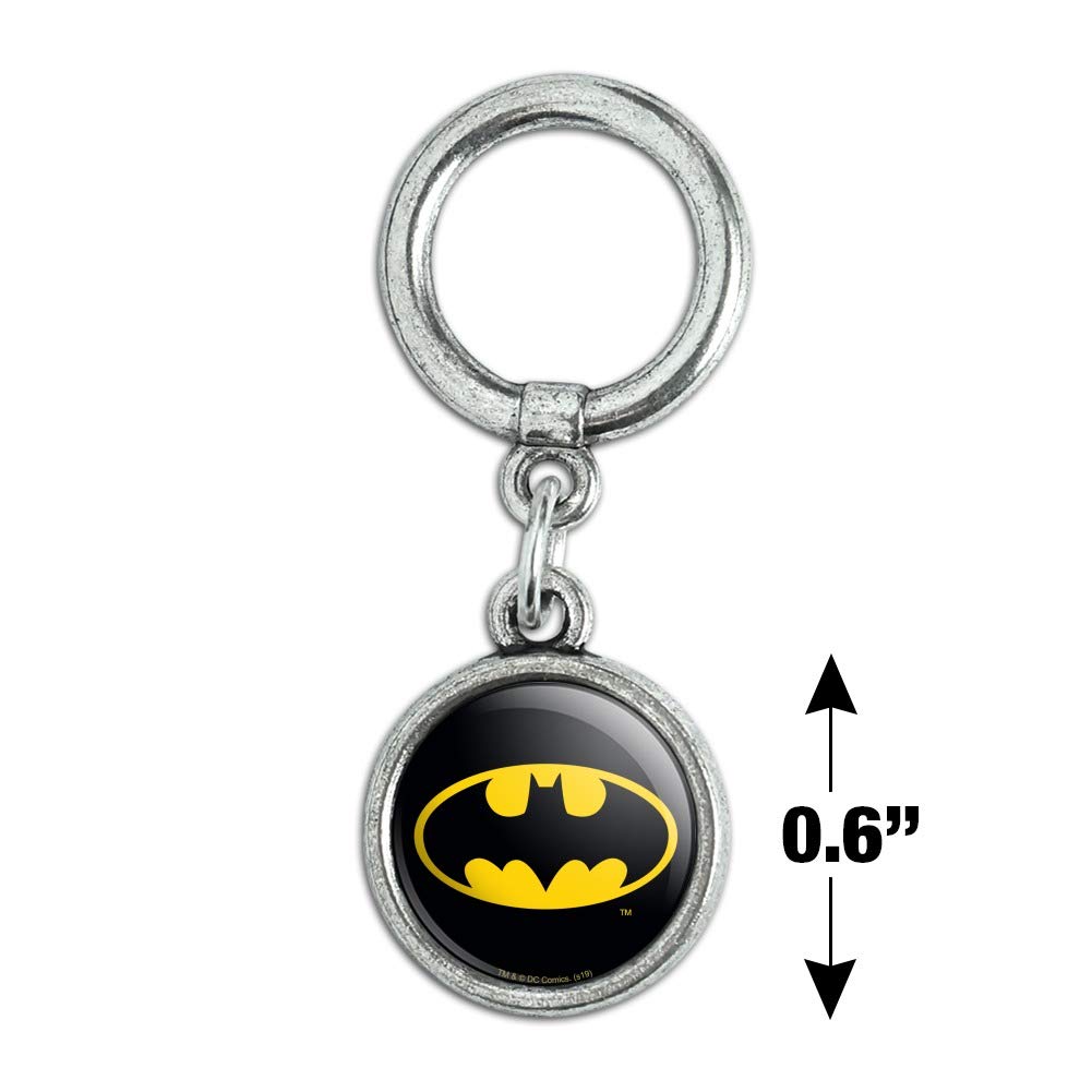 Batman Classic Bat Shield Logo Sneaker Shoelace Charm - Superhero Shoe Accessories for Cosplay & Comic Con