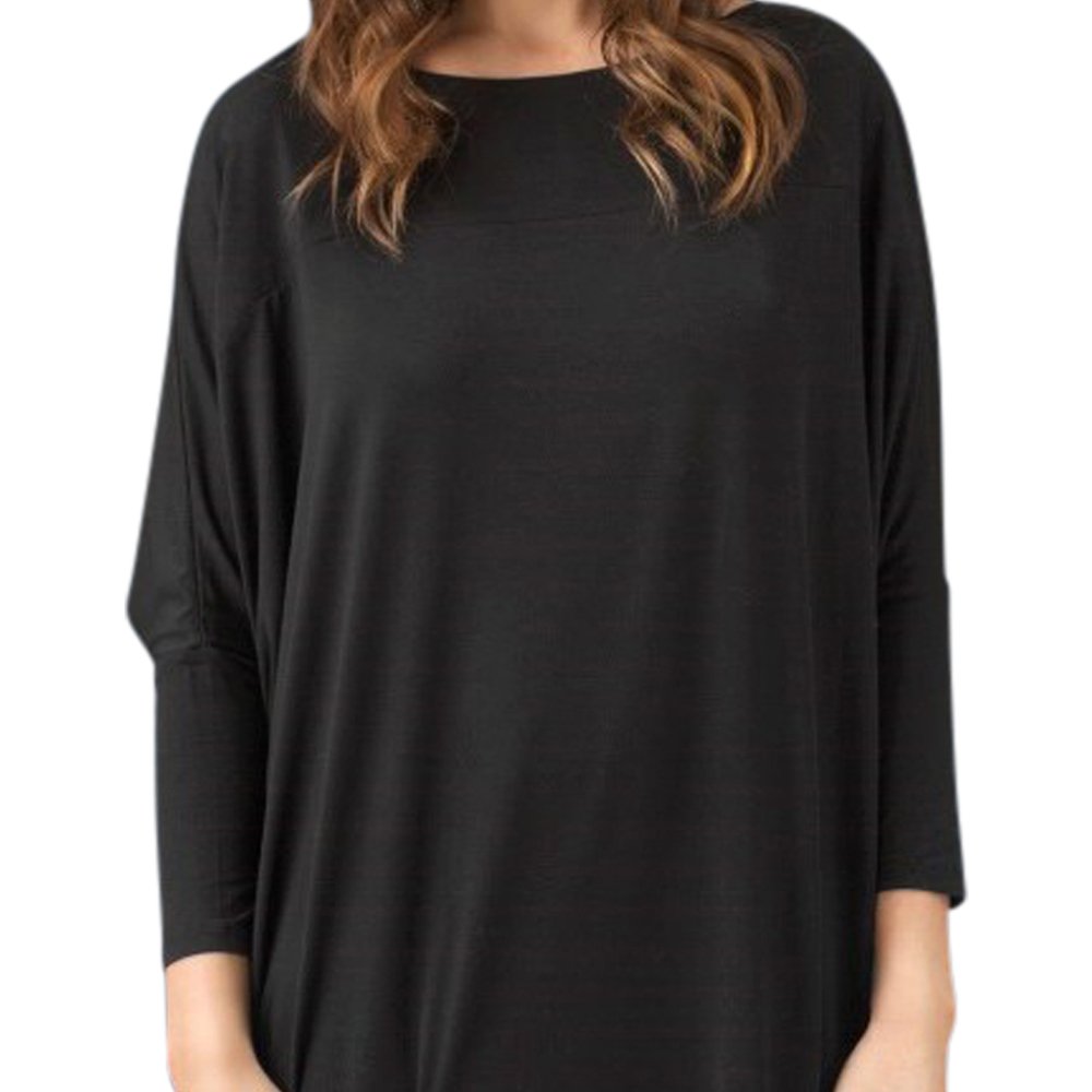 Vanilla Long Sleeve Loose Fitted Midi T-Shirt Dress for Women - European Made Cotton Casual Dress for Everyday Wear, Date Night & Office Outfits
