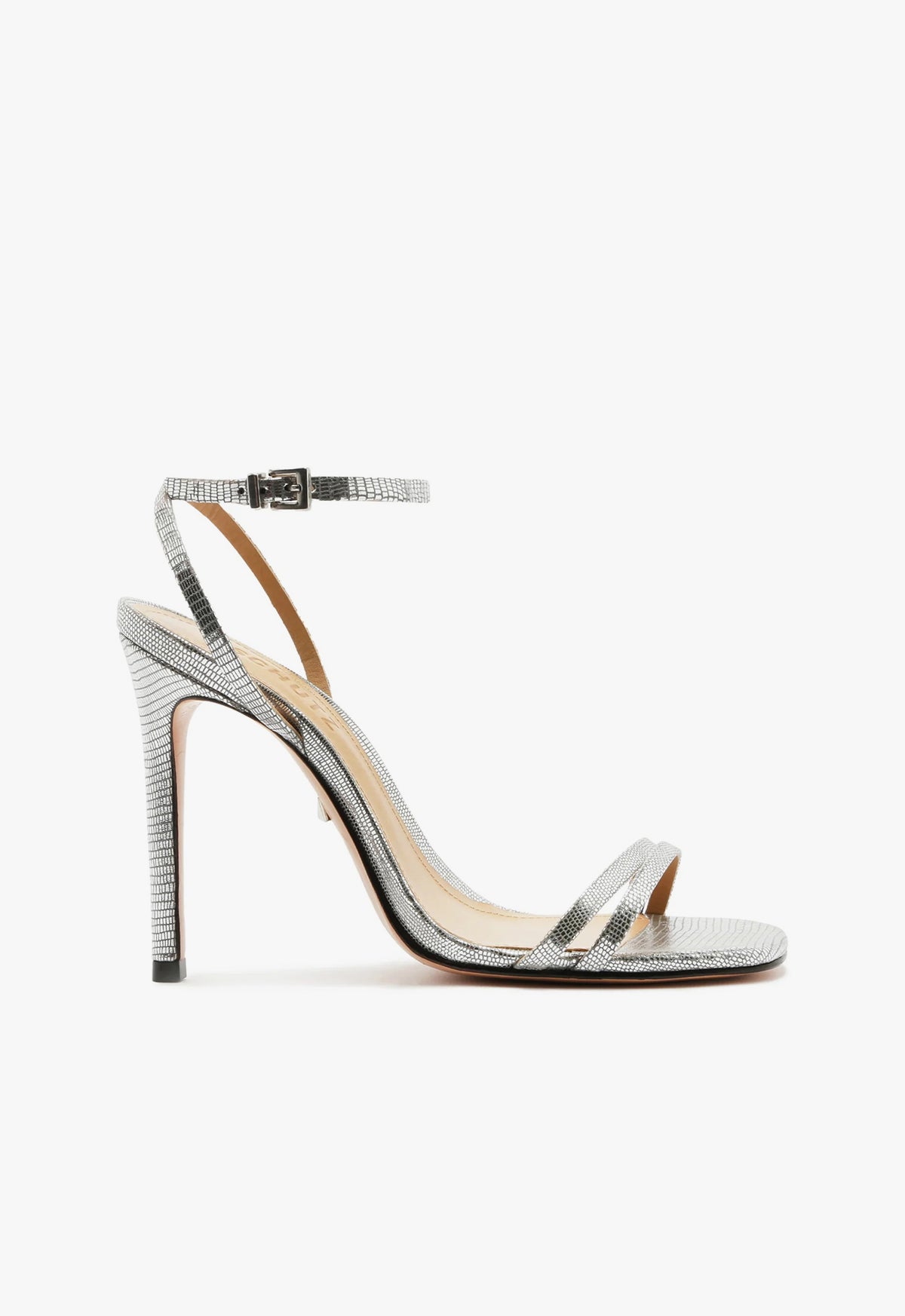 Altina Women's High Heel Sandals - Lizard Embossed Leather Metallic Dress Shoes for Parties, Weddings & Evening Events