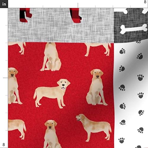Yellow Labrador Pet Quilt Fabric - Dog Breed Printed Minky Fabric by The Yard for Sewing Baby Blankets & Quilt Backing - Soft Plush Material for DIY Projects, Nursery Decor & Cozy Home Accents