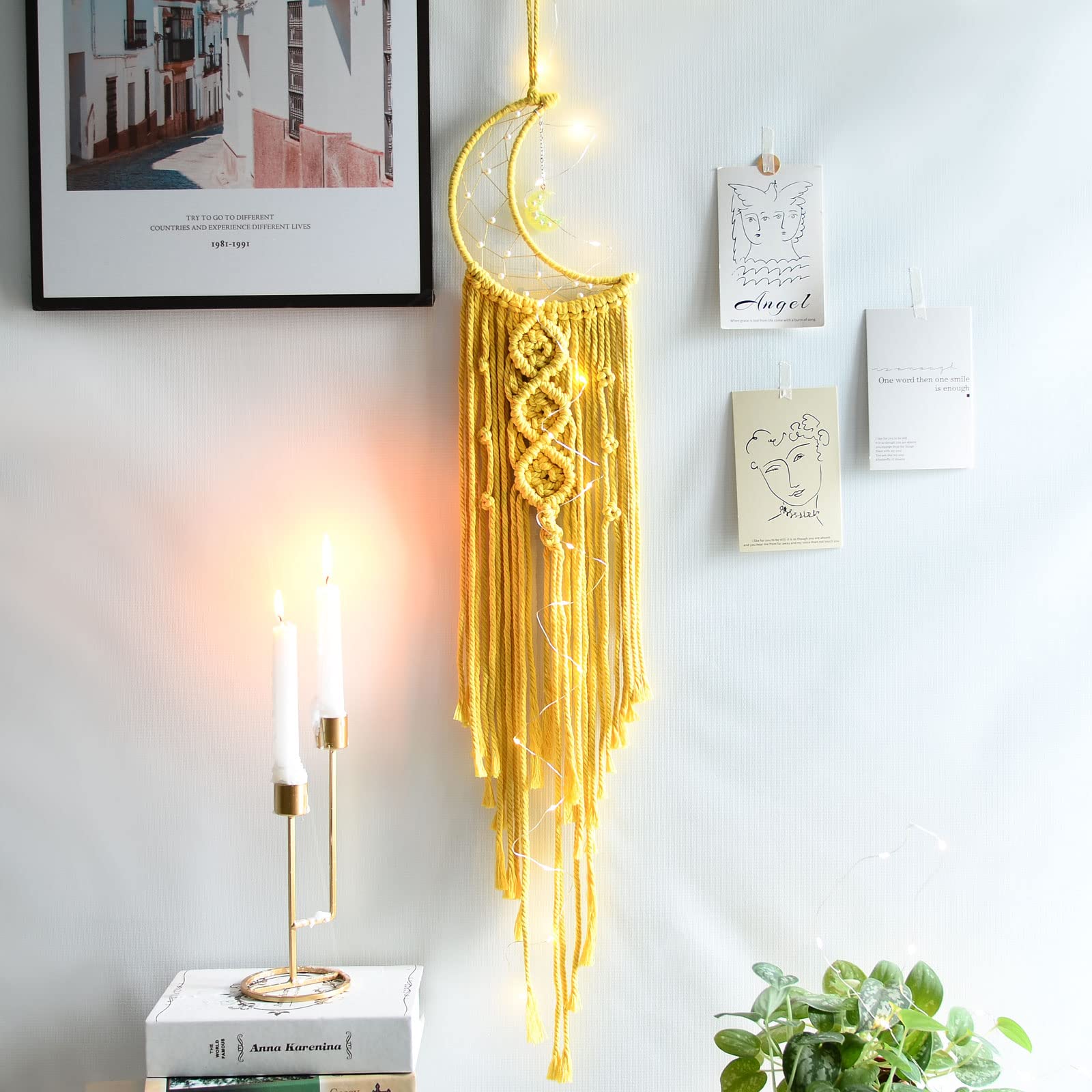 JOBOSI Handmade Bohemian Tapestries Wall Decor - Elegant Wall Hanging for Teen Girls Bedroom, Living Room & Dorm - Perfect Gift for Women, Mom & Girls (Home Decor, Boho Chic Aesthetic, Unique Housewarming Present)