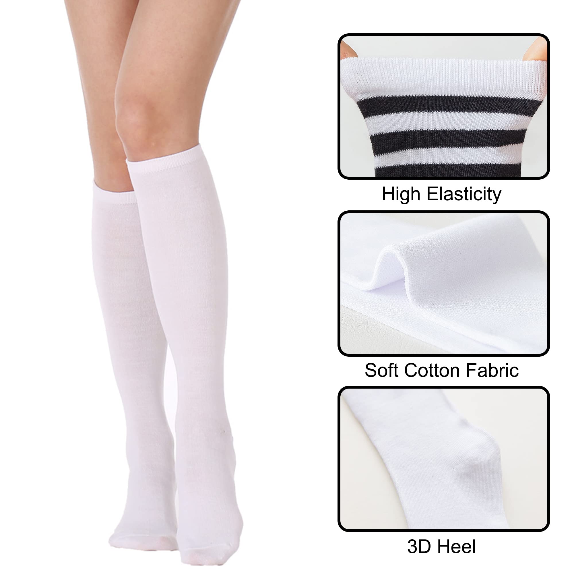 UTTPLL Women's Knee High Athletic Socks - Running & Outdoor Sports