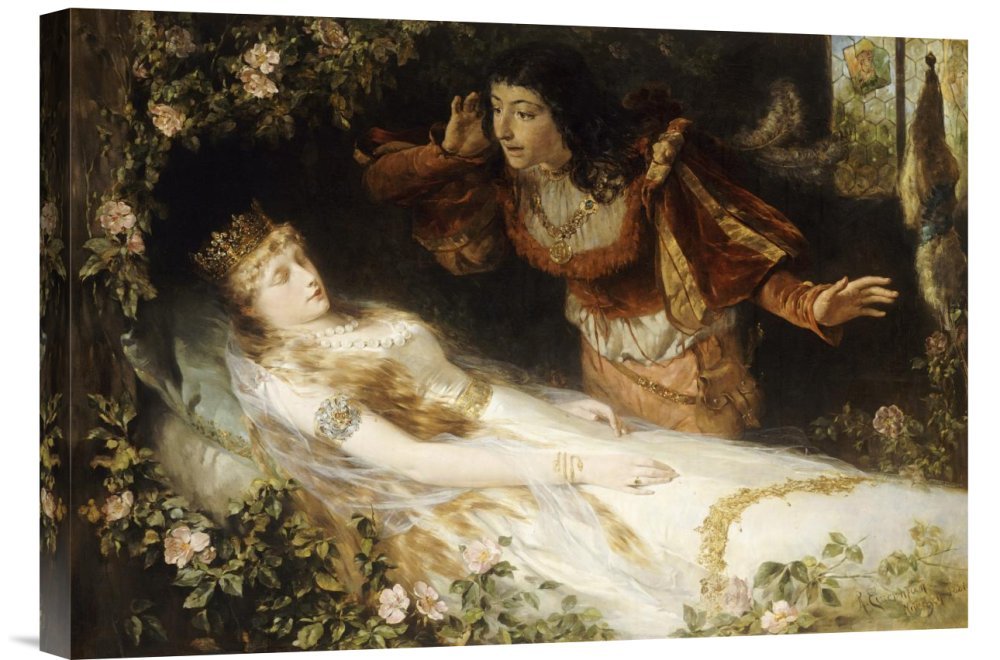 Richard Eisermann Sleeping Beauty Canvas Wall Art Print - Gallery Wrap Giclee - Home & Office Decor - Perfect for Living Room, Bedroom & Office Spaces