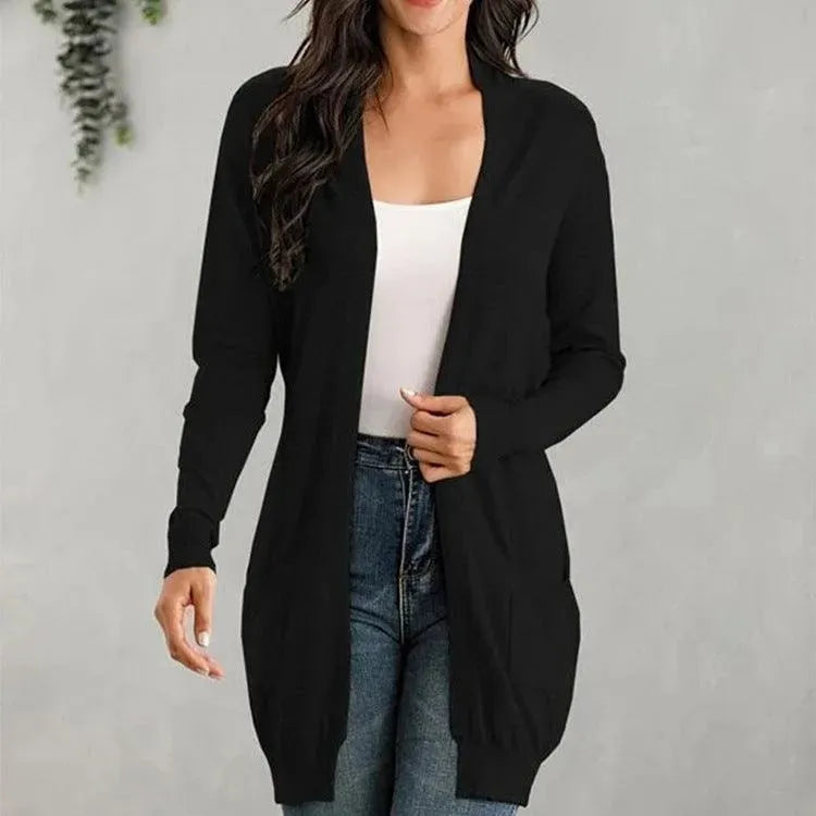 Long Knitted Cardigan Sweater for Women - Cozy Oversized Open Front Wrap - Perfect for Fall, Winter & Layering Outfits