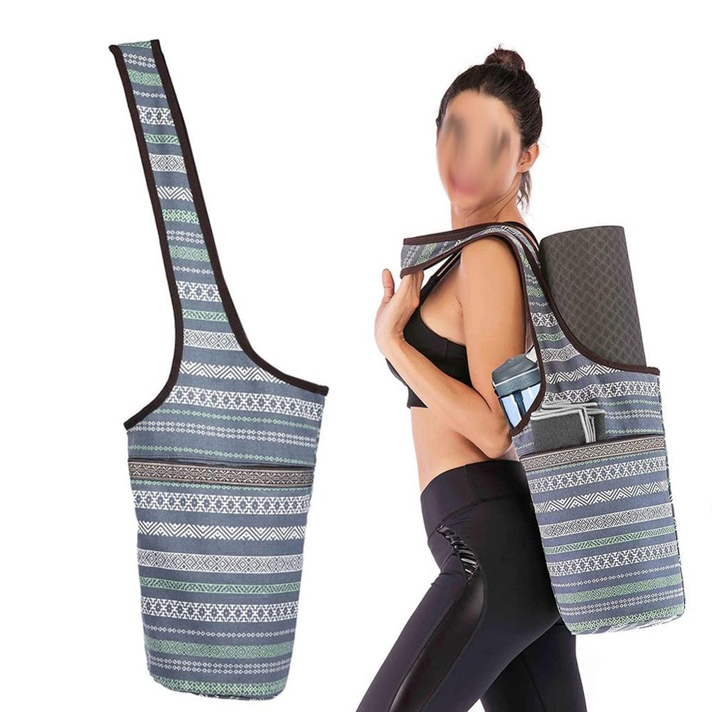Premium Large Yoga Mat Bag with Zipper Pocket - Fits Most Mats (35