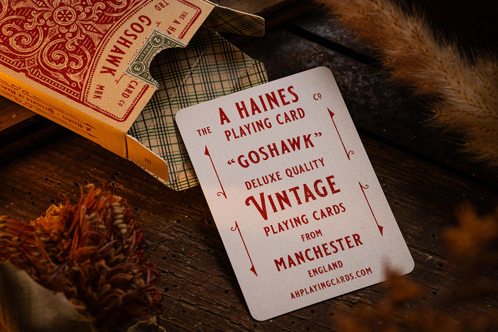 Goshawk Vintage Playing Cards - Premium Poker Deck for Magic Tricks, Card Games & Collectors | Classic Retro Design for Casino Nights & Family Fun
