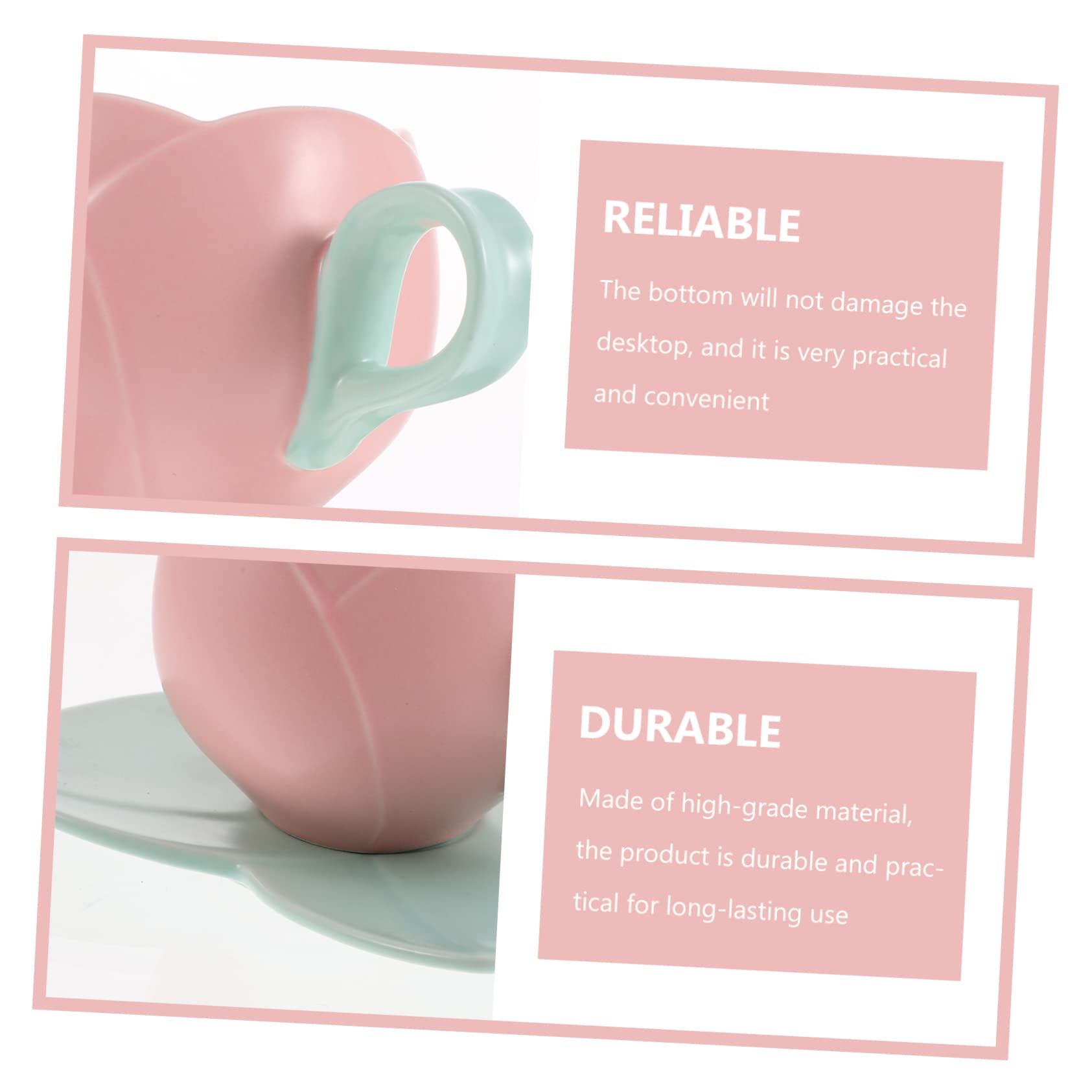 DOITOOL 3D Ceramic Coffee Mug Set with Lid & Saucer - 6oz Espresso Cups, Porcelain Tea Mugs for Home, Office & Cafe Use - Perfect for Latte, Cappuccino & Hot Beverages