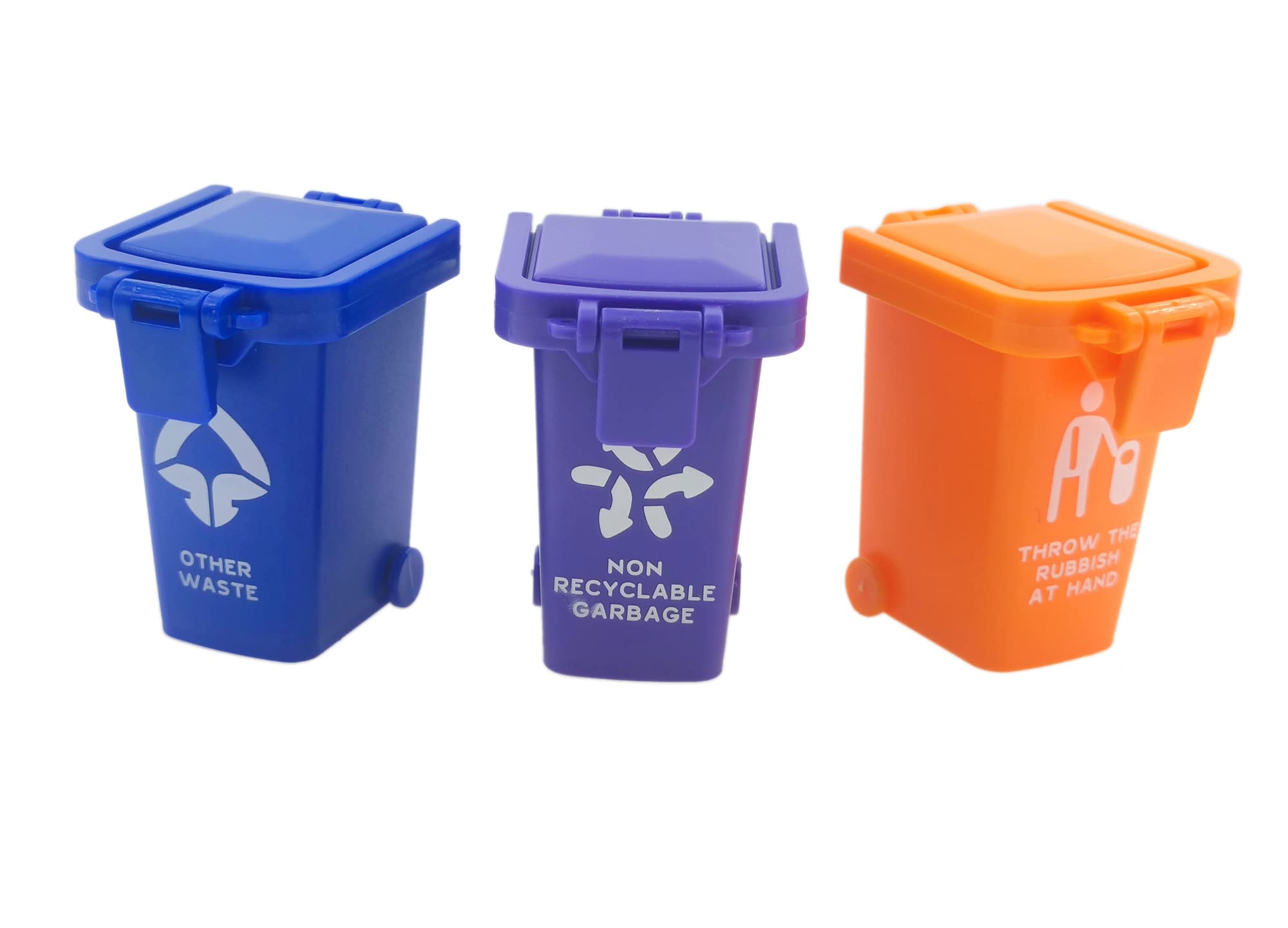 Kids Push Toy Garbage Truck - Fun & Educational Trash Can Toy Vehicles for Toddlers - Perfect for Pretend Play & Learning Recycling at Home or School