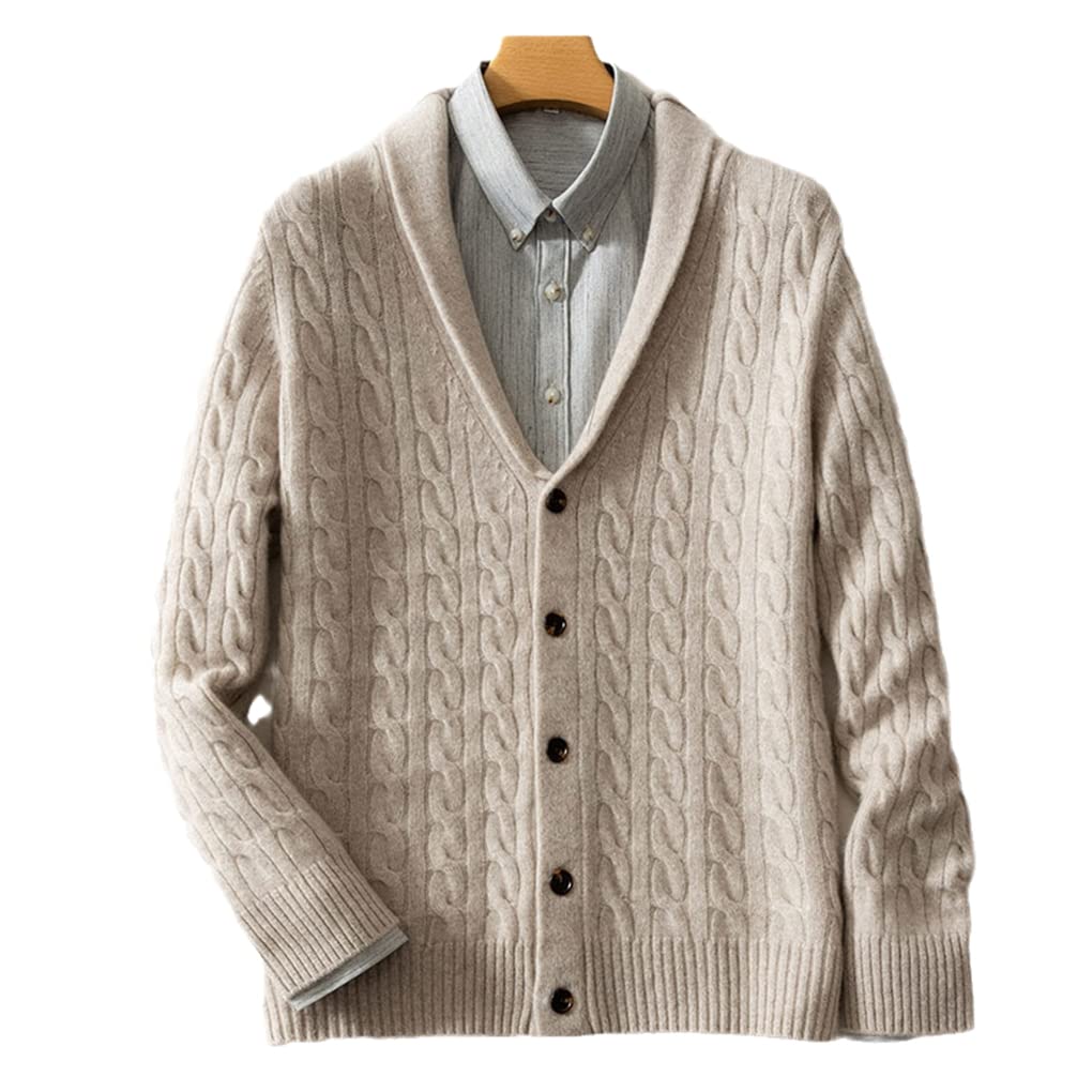 Men's Cashmere Cardigan - Thickened Winter Sweater for Men | Single Breasted Casual Coat | Perfect for Office, Travel & Daily Wear
