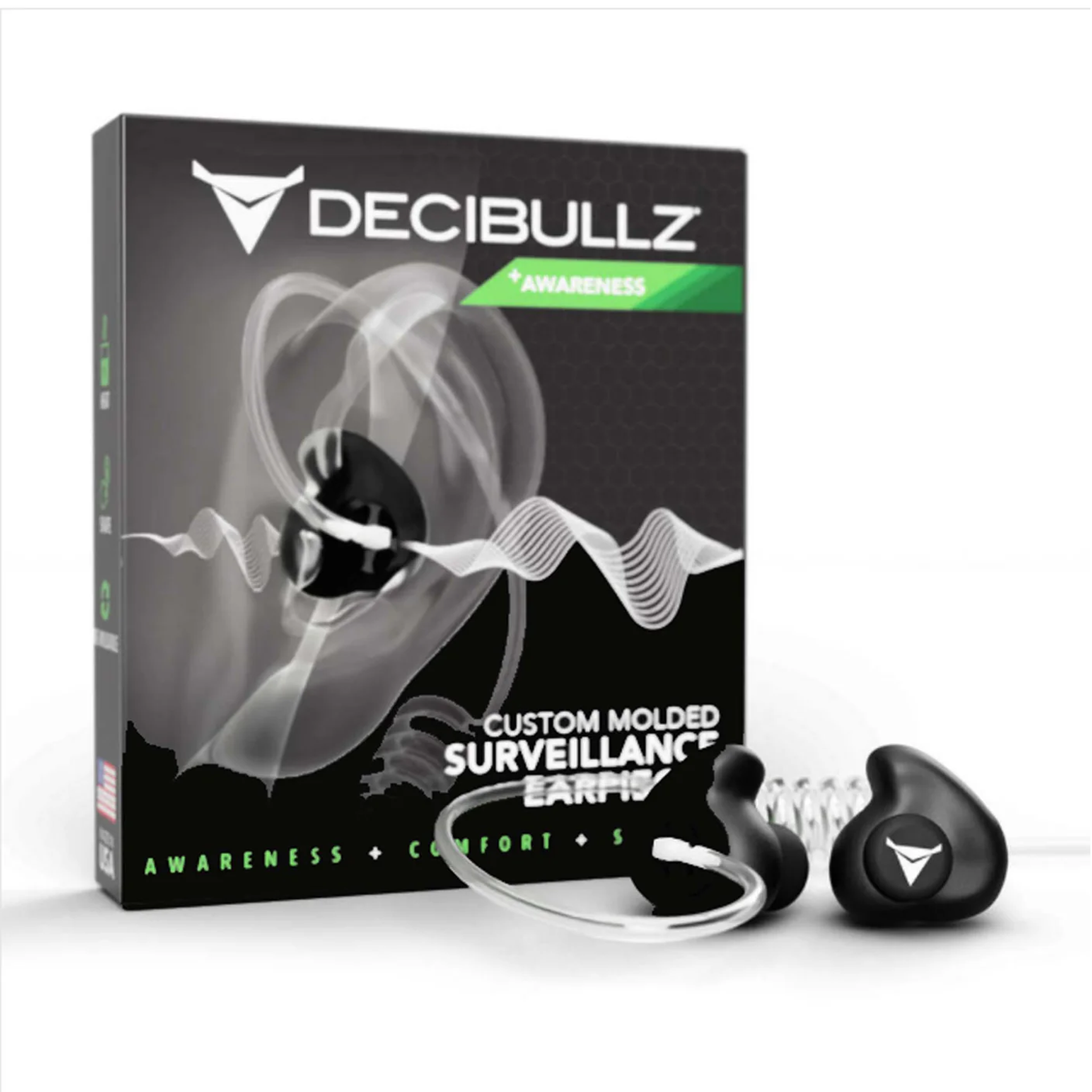 Motorola RTL RDO AWA BLK KIT PKG 1 - Custom Moldable Surveillance Earpiece Adapter with Covert Style Earpiece for Law Enforcement & Security Professionals - Perfect for Undercover Operations & Discreet Communications