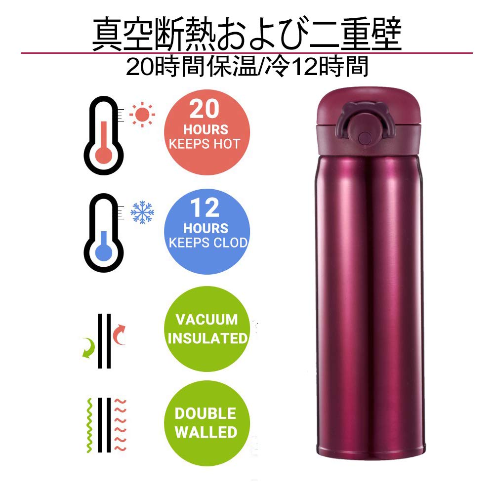 Premium Stainless Steel Vacuum Insulated Water Bottle - 24oz Double-Walled Thermos Flask, Leak-Proof & Portable Travel Mug for Hot/Cold Drinks - Ideal for Office, Gym, Hiking & Outdoor Activities