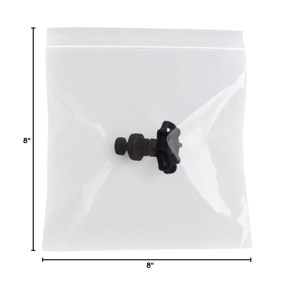 8x8 Inch Clear Reclosable Zipper Poly Bags - 2 Mil Thick Plastic Storage Bags (Pack of 4000) for Crafts, Jewelry, Snacks & Small Parts Organization