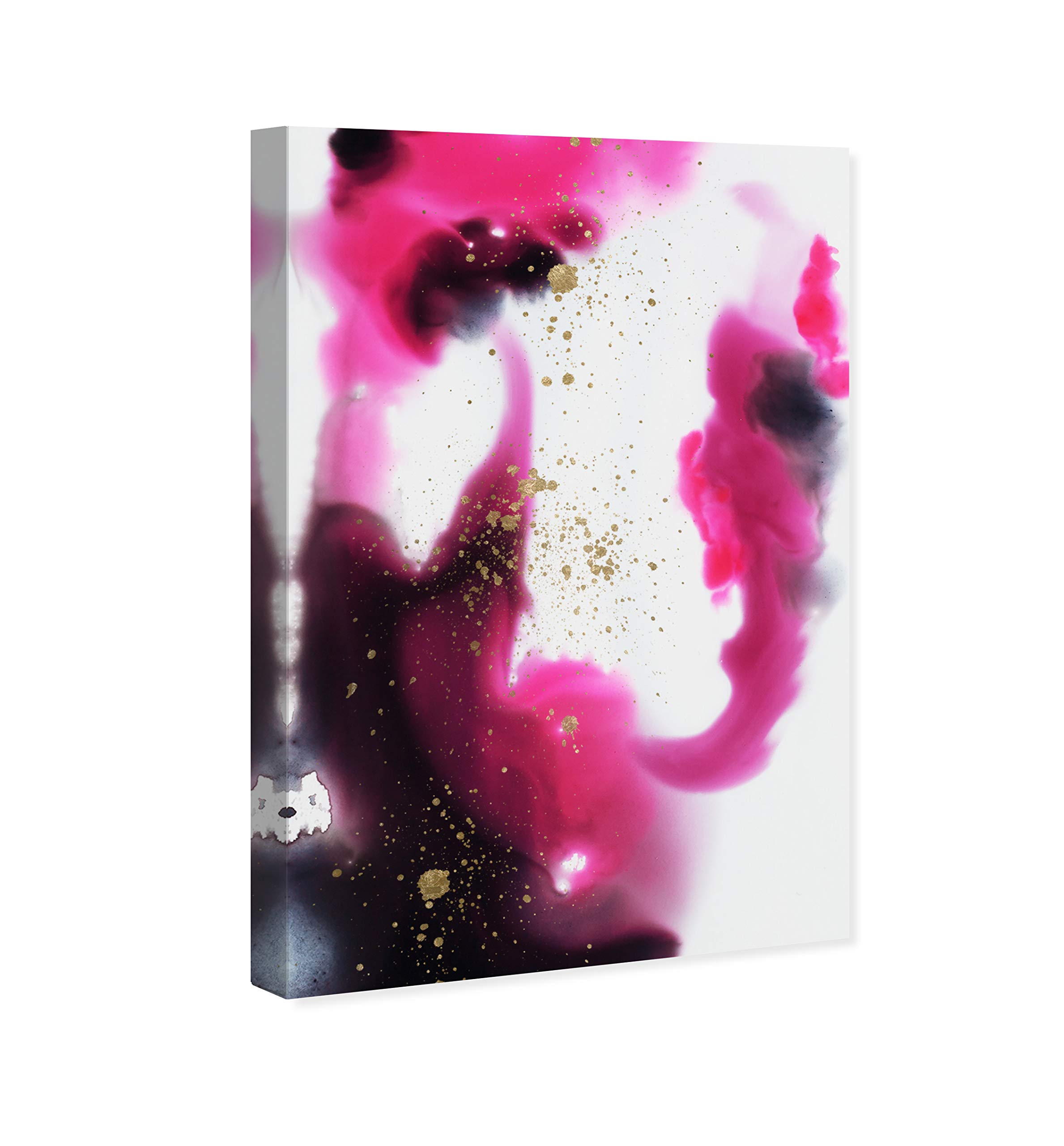 Royal Time Abstract Wall Art Canvas Print - Pink & White Modern Home Decor - 30x45 Inches - Perfect for Living Room, Bedroom & Office Décor