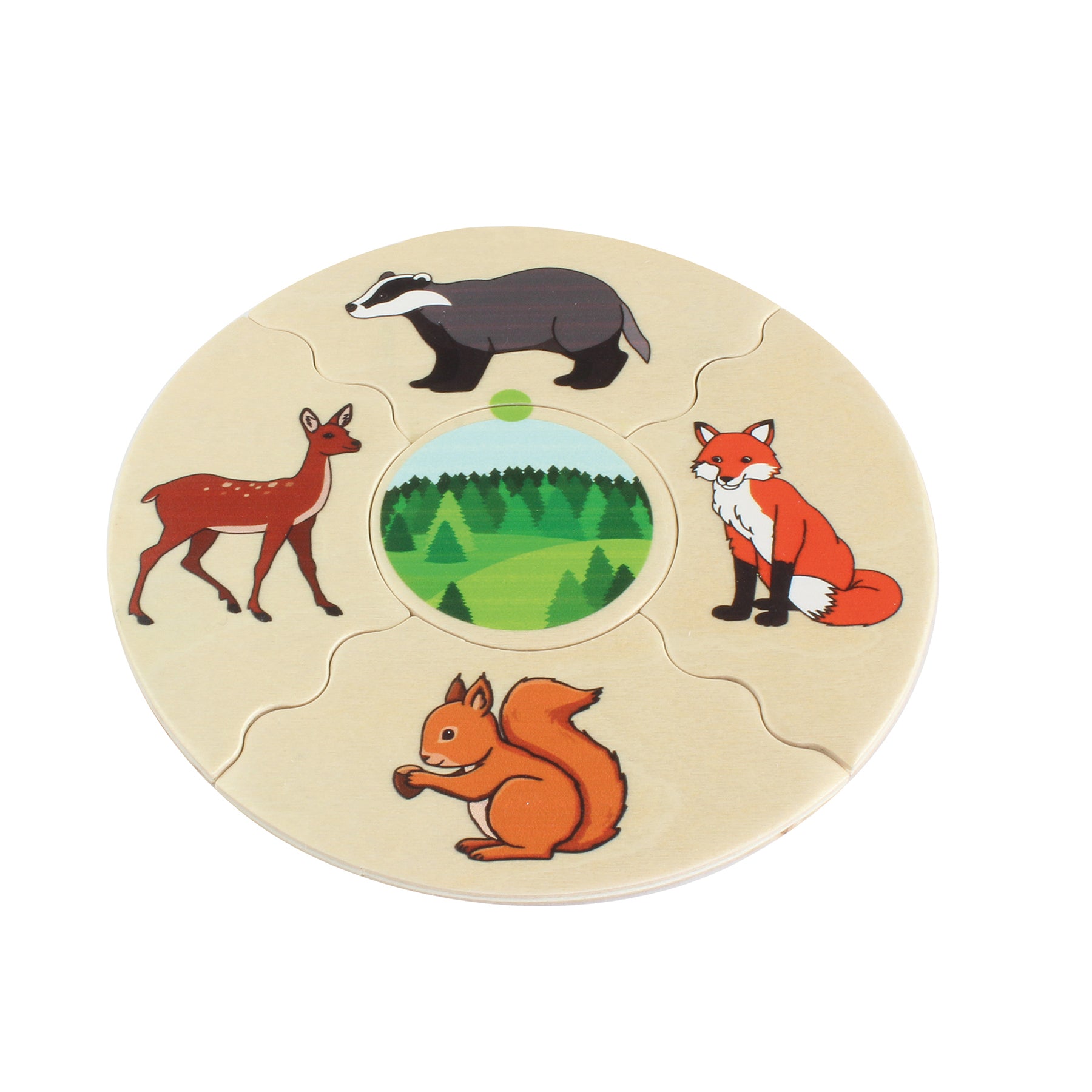 Beleduc Nawito Animal Habitats Educational Puzzle Set - Wooden Learning Toys for Kids Ages 3-5 - Montessori Wildlife Matching Game for Preschool Classroom & Homeschooling